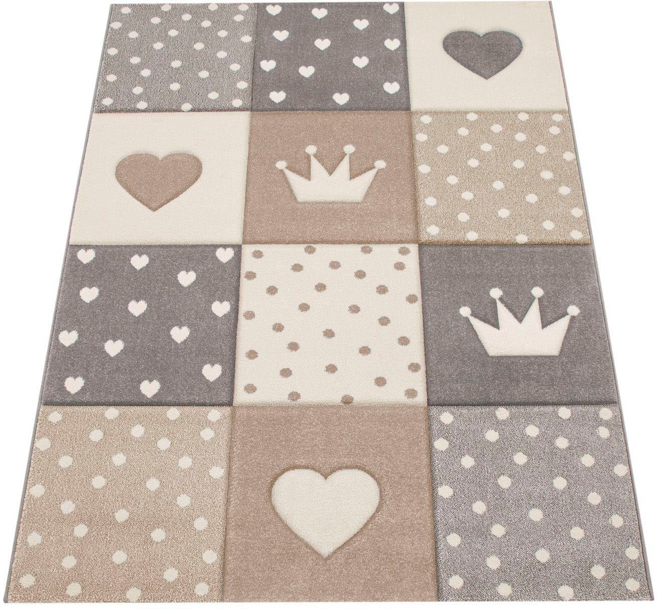 Paco Home Kinderteppich Cosmo 339, rechteckig, Höhe: 16 mm, Kurzflor, Paste günstig online kaufen