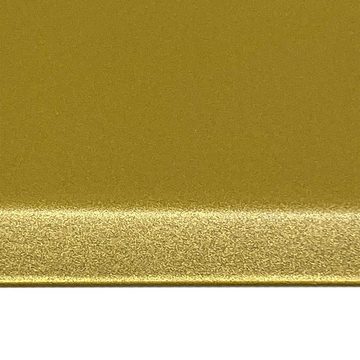 Landshop24 Kehrgarnitur Kehrset Handfeger Rosshaar + Kehrschaufel Metall Brilliantgold, Fliesen, Laminat, Beton, Pflaster, Vinylboden, Linoleum, (Spar-Set, 2-tlg), nachhaltig, kein Plastik