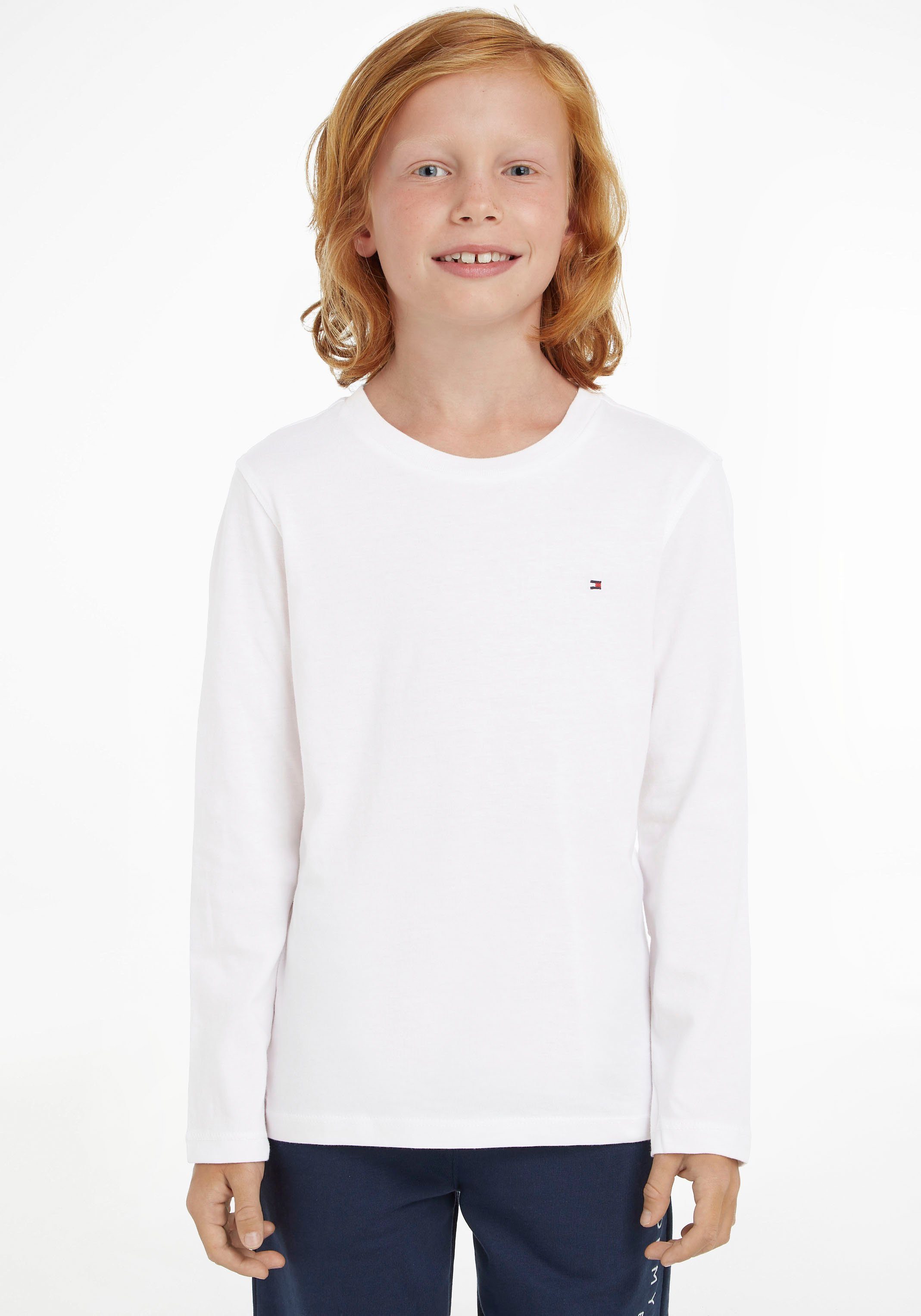 Tommy Hilfiger Jungen KNIT L/S CN BOYS für BASIC Langarmshirt