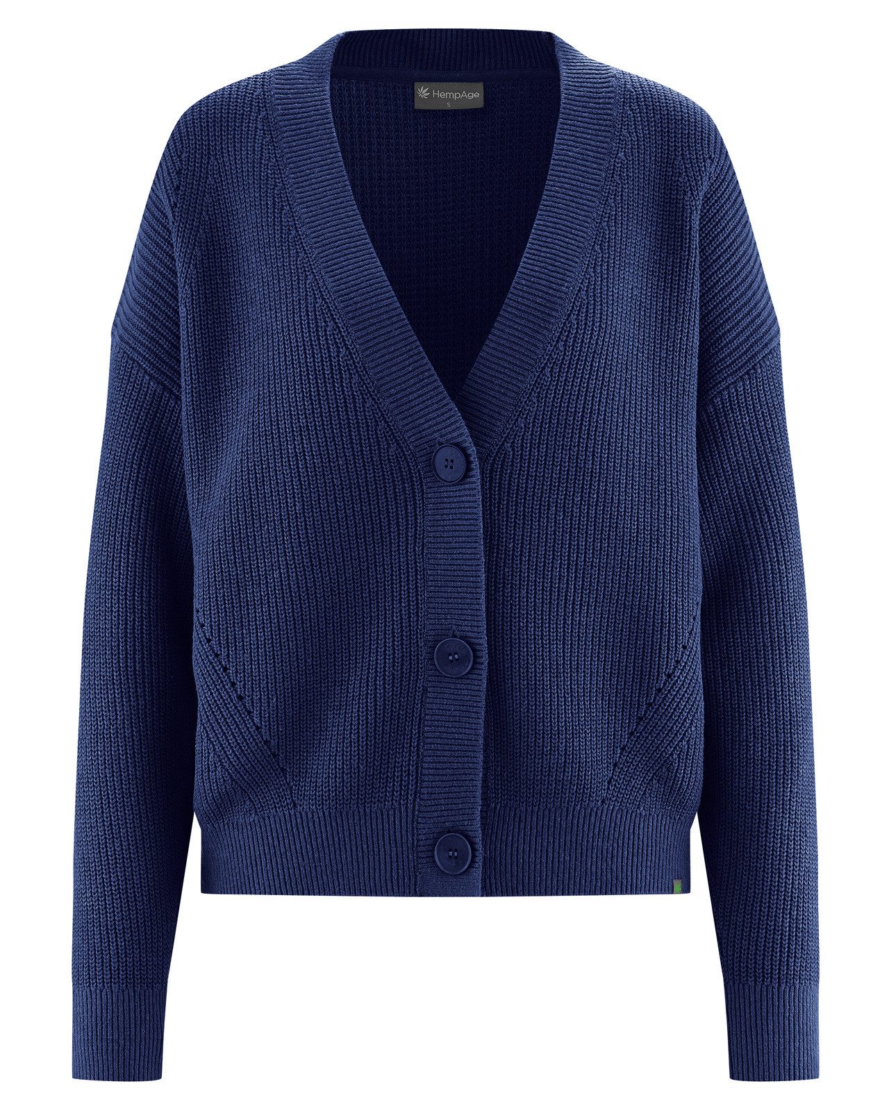 Cardigan Zeitlose Strickjacke Hanf/Biobaumwolle Casual Fit