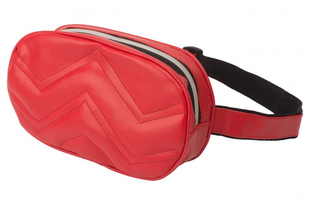 Bauchtasche Bauchtasche RubyLine – Rote Hüfttasche mit Reißverschluss, 23x13 cm