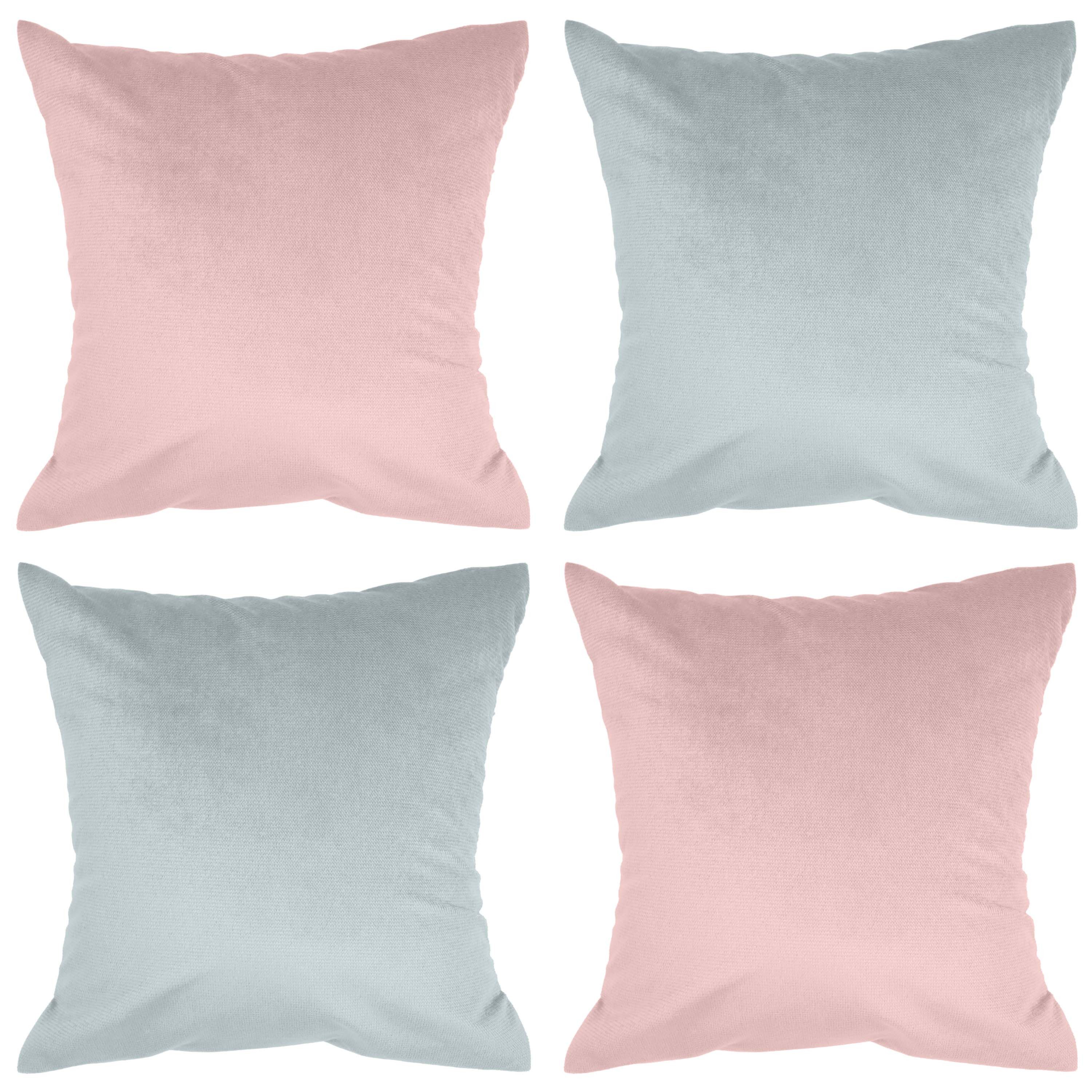 Amilian Kissenbezüge - 4er Set Kissenbezug - Zierkissenbezüge - Kissenhüllen, (4 Stück), 40x40 cm, Kissenhülle für Kissen, Zierkissen, Sofakissen, Dekokissen