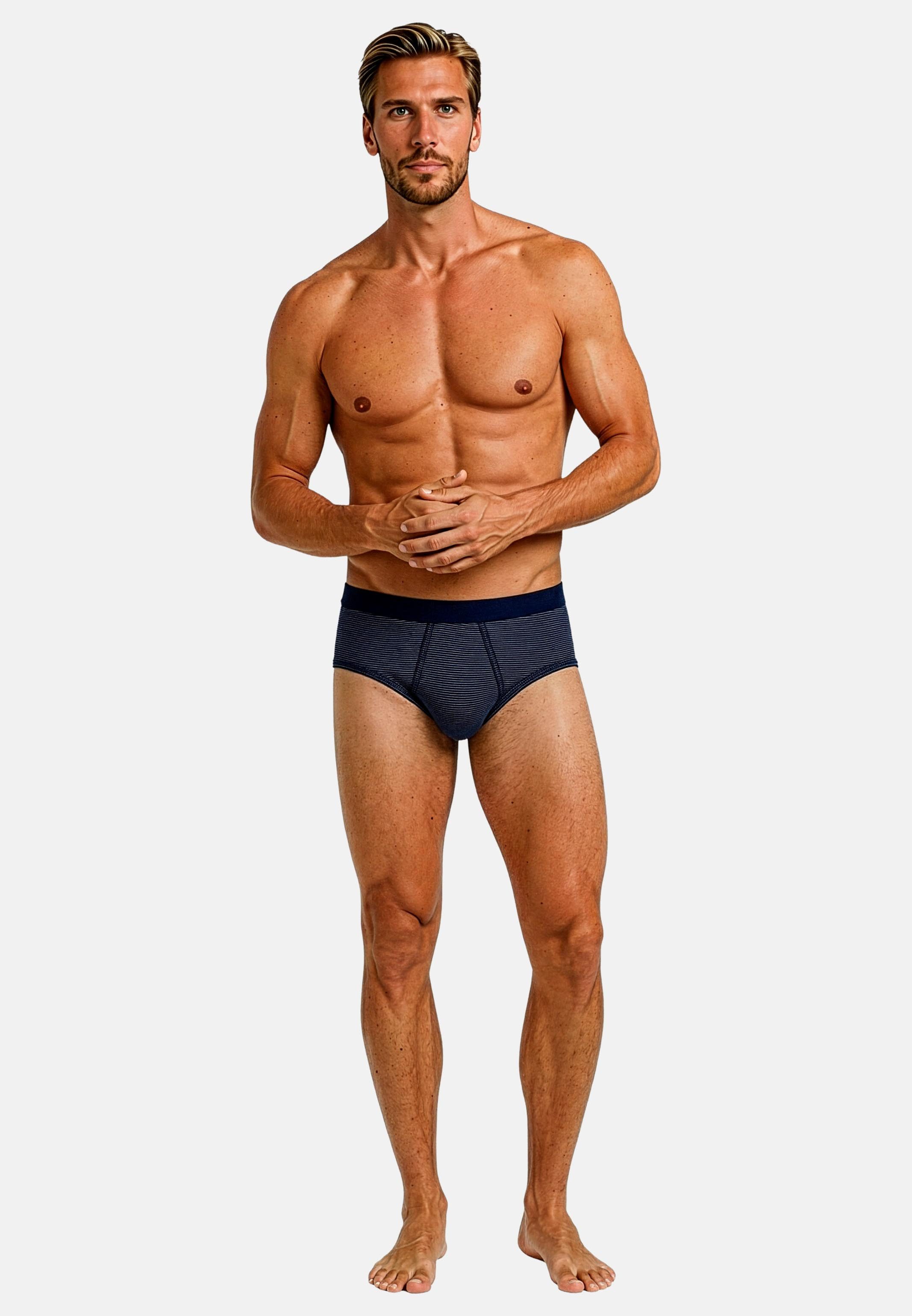 ESGE - Die Wäsche-Macher Slip 5er Pack - Feinripp Ringel (Spar-Set, 5-St) Slip / Unterhose - Baumwolle - mit Eingriff