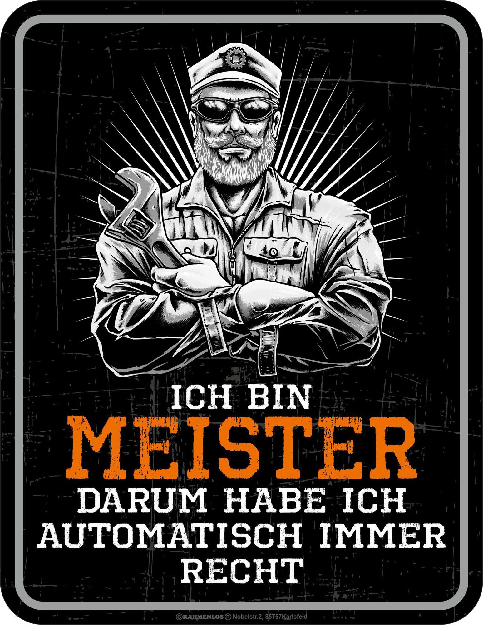 Metallschild Schrauber - Fun-Schilder - Meister