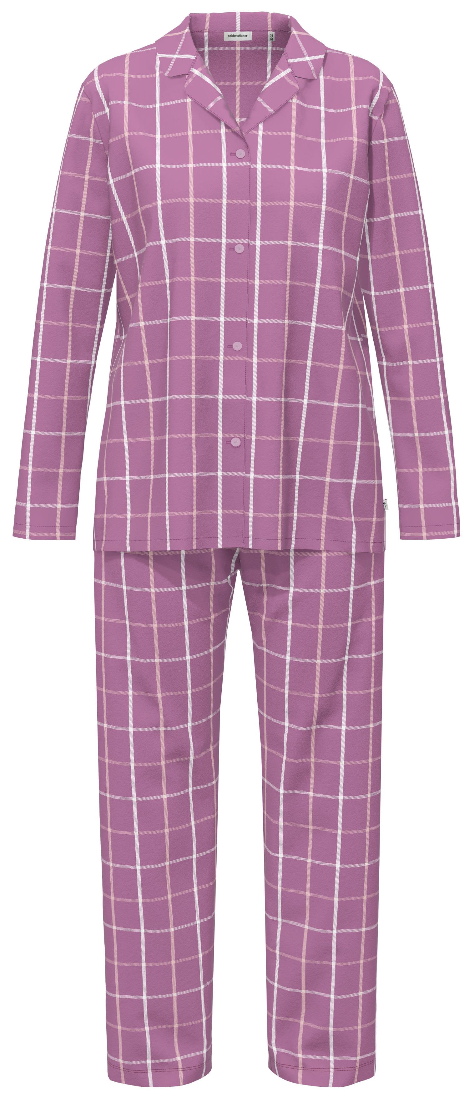 seidensticker Schlafanzug Damen Flanell Pyjama (2 tlg) Baumwolle günstig online kaufen