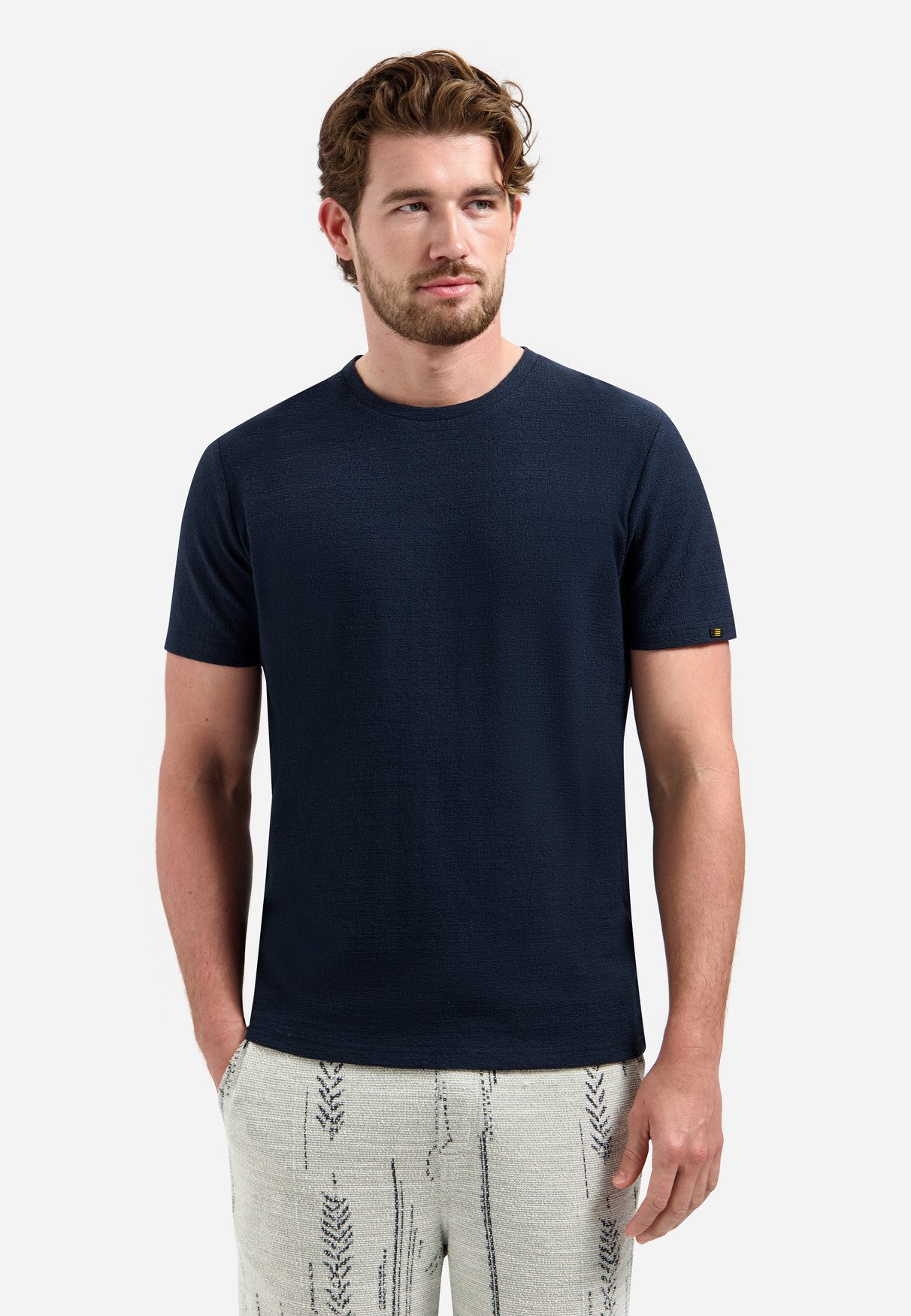 NO EXCESS T-Shirt T-Shirt Crewneck Solid Jacquard 078