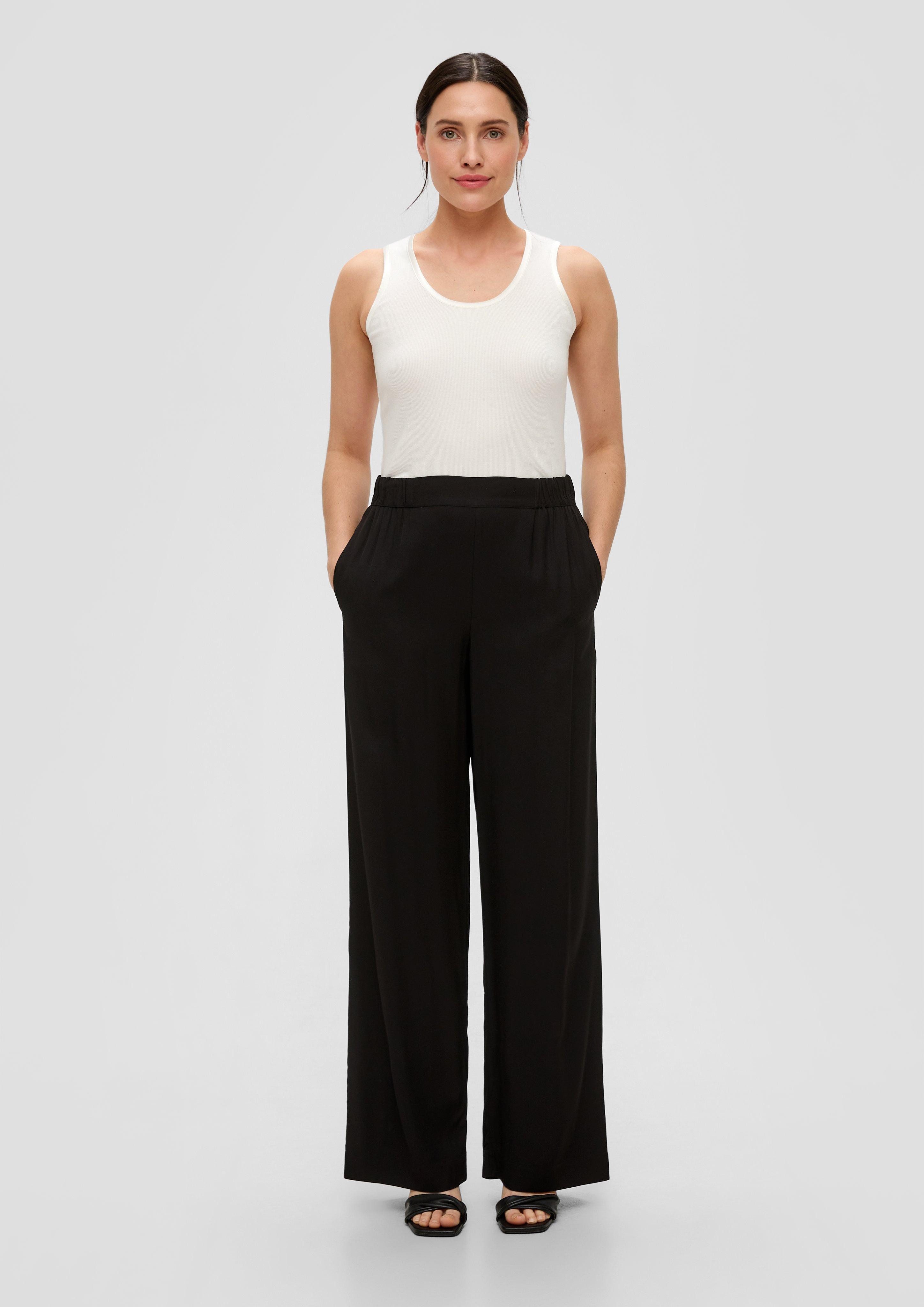 s.Oliver BLACK LABEL Stoffhose Wide Leg-Hose günstig online kaufen