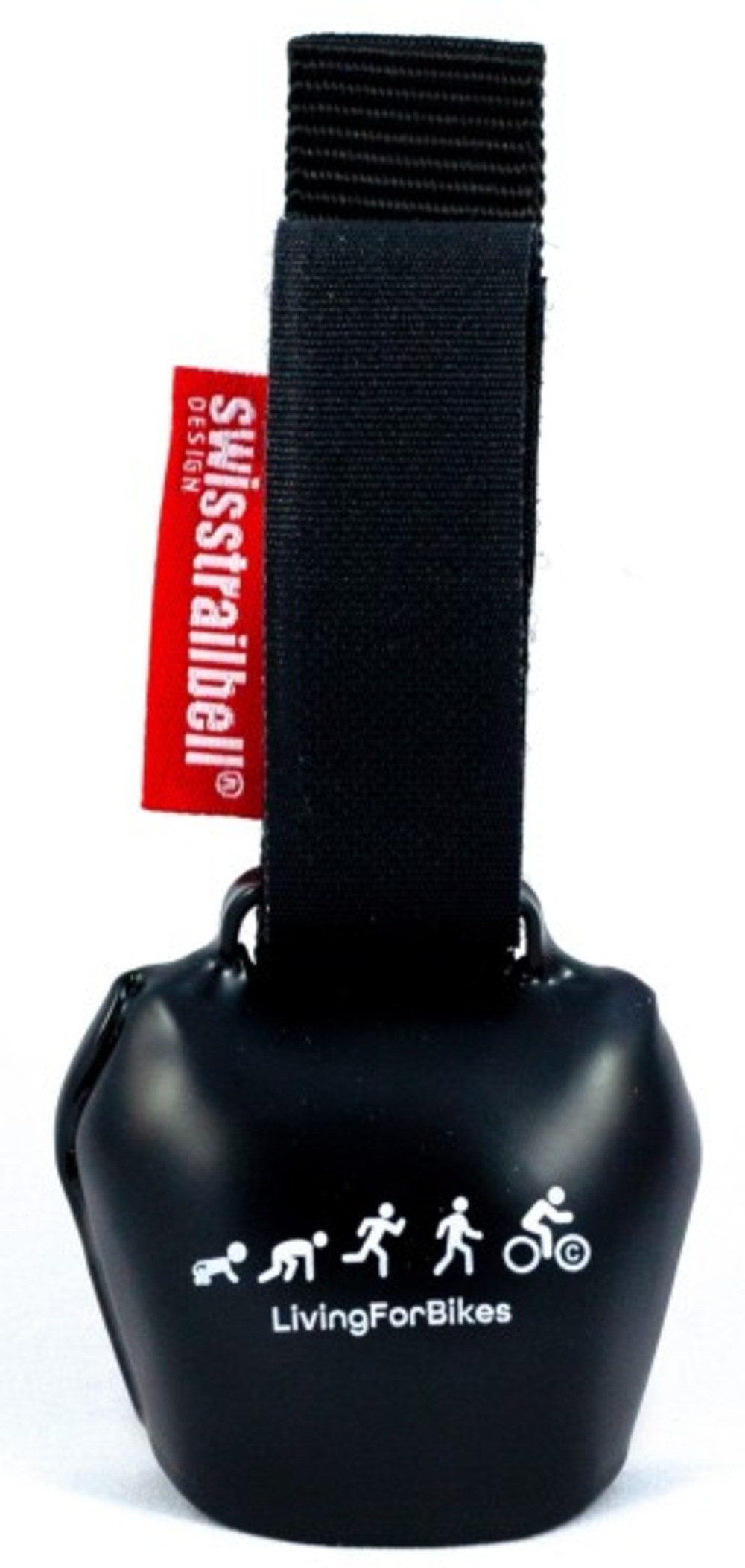 Swisstrailbell Mexico Edition Deep Black – Lila Band, Fahrradklingel, Trailbell Für Mountainbike & Fahrrad