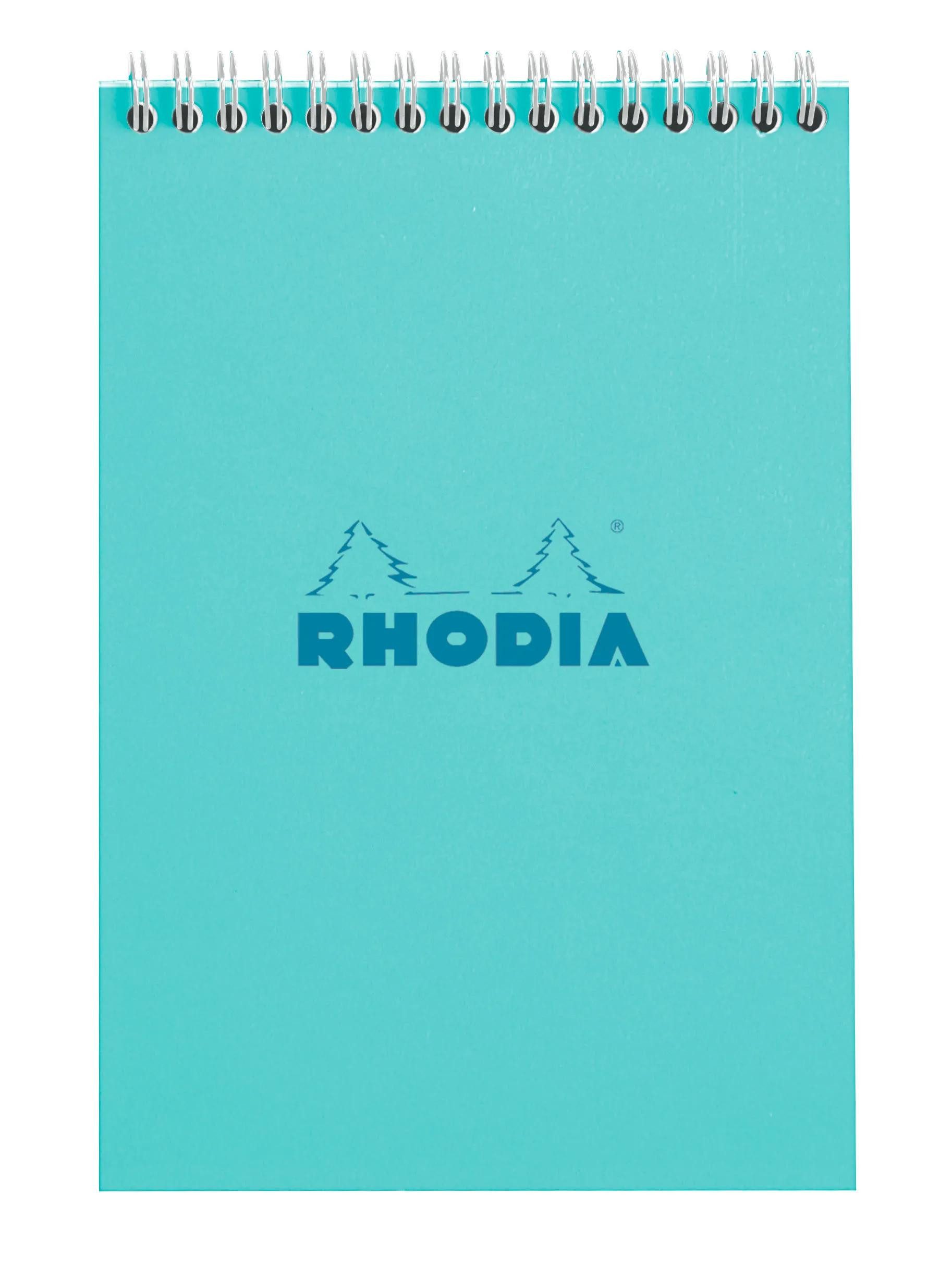 Rhodia Notizheft 5x Rhodia Block A5 Azurblau Lin 80Bl 118415C, Spiralblock