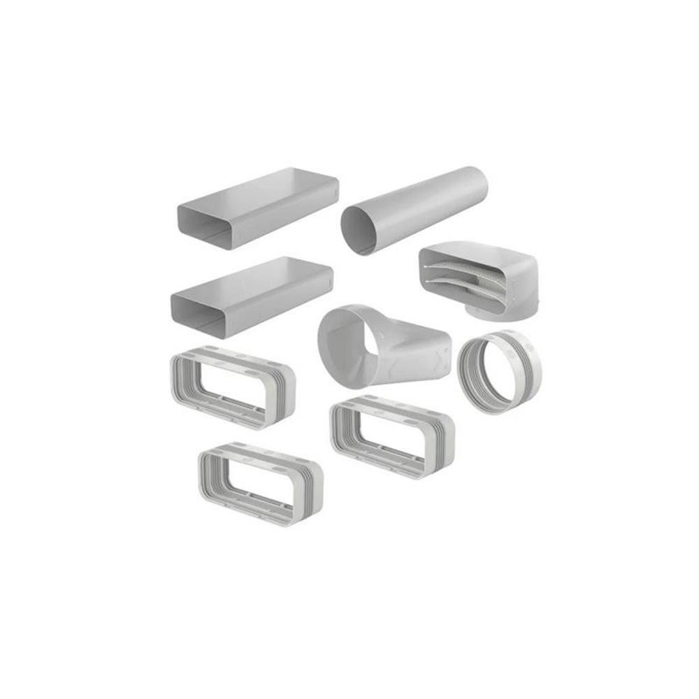 Naber Abluft-Set Naber COMPAIR System Ø 150 Prime Flachkanal Set-1, hellgrau