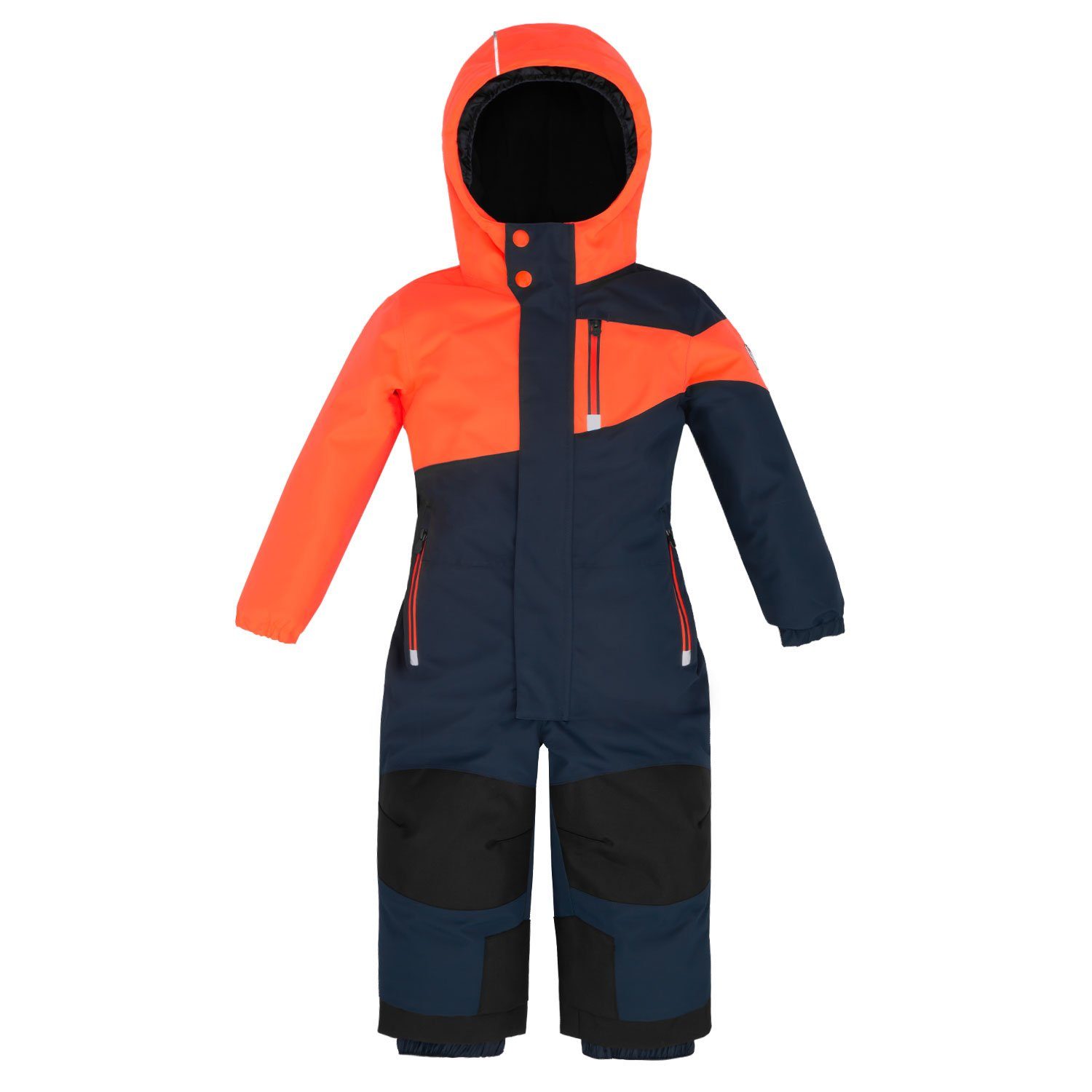 Killtec Schneeoverall Schneeanzug Kinder Skianzug dunkelnavy/neon orange Innenfutter aus Fleece