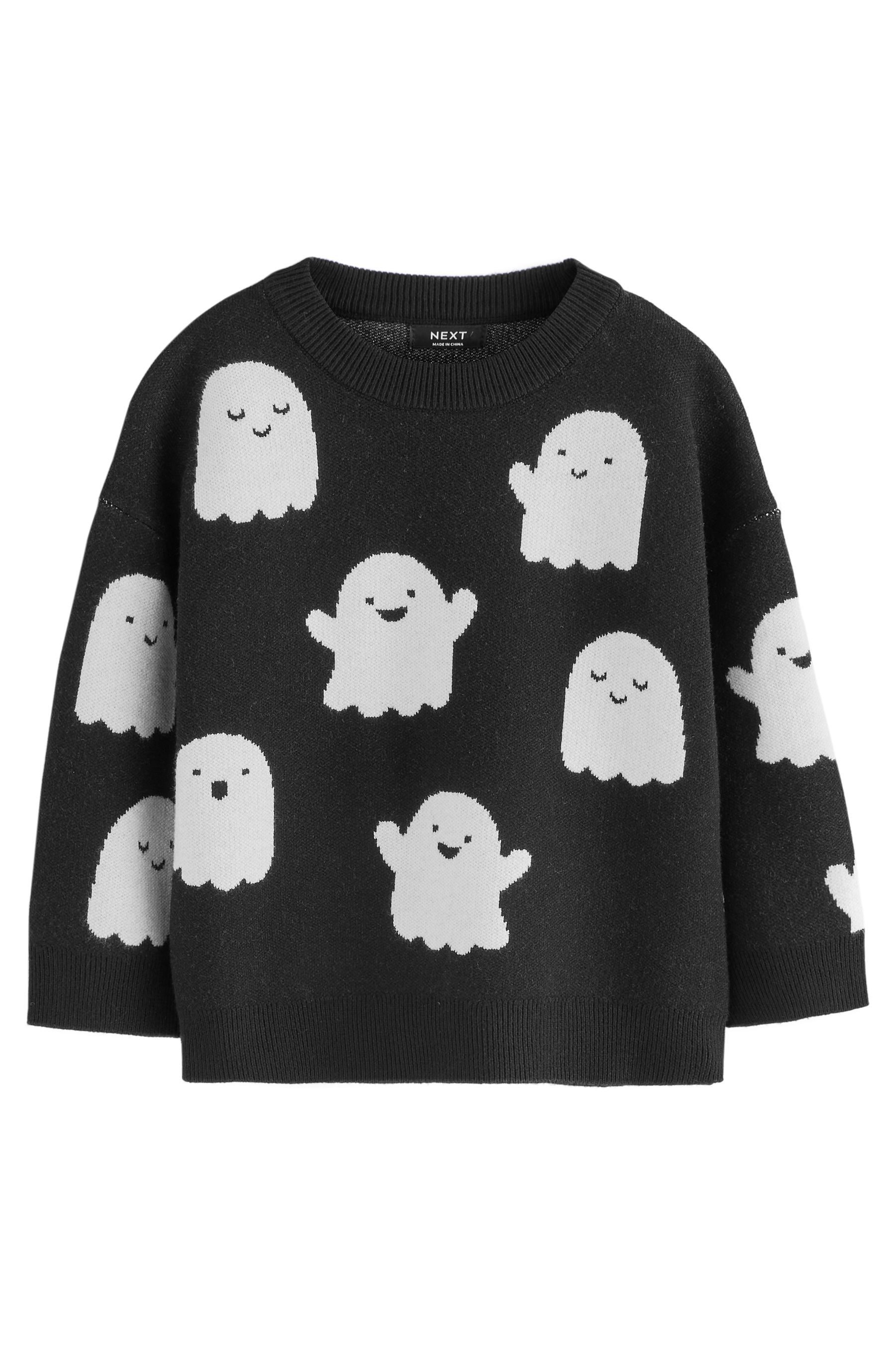 Next Rundhalspullover Halloween Strickpullover mit Rundhalsausschnitt (1-tlg)