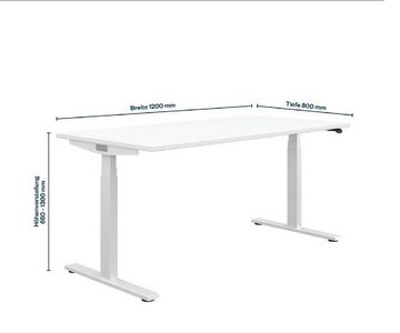 Haworth Schreibtisch »HiYa«, weißer, höhenverstellbarer Schreibtisch, elektrisch