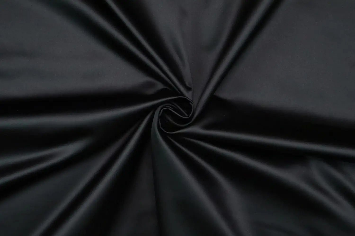 Stofferia Stoff Dekostoff Satin Baumwolle Raffles Schwarz, Meterware