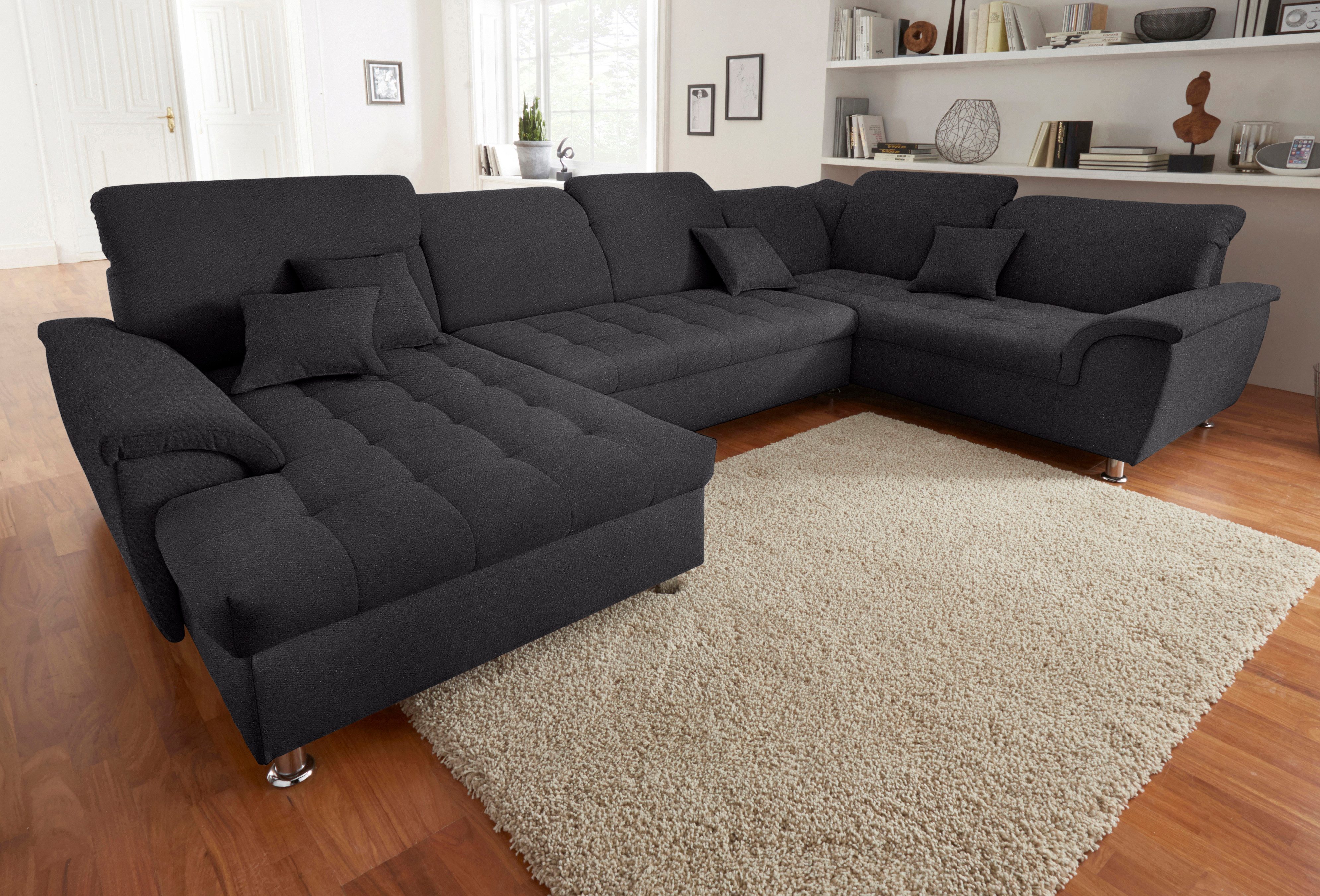 DOMO collection Wohnlandschaft "Franzi mit Kopfteilverstellung, U-Form mit günstig online kaufen
