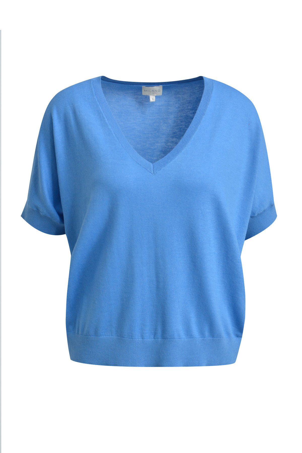 Milano Italy V-Ausschnitt-Pullover aus Feinstrick