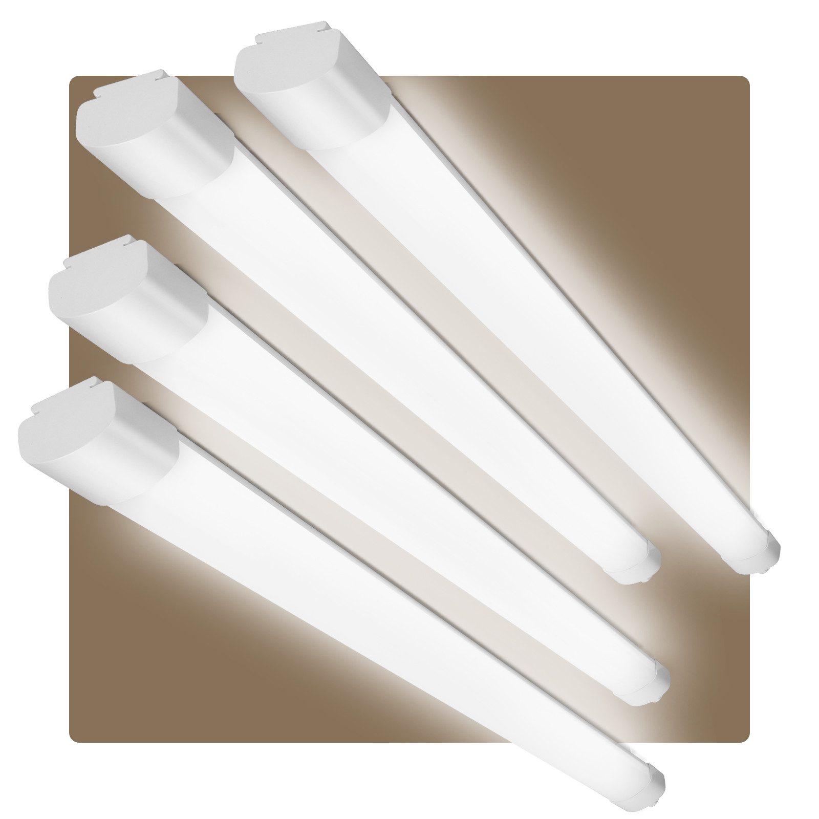 Oraymin Deckenleuchte 4PCS LED Feuchtraumleuchte 150CM, LED Röhre 45W 5000LM, IP65, LED fest integriert, Feuchtraumlampe Wannenleuchte Neutralweiß,4000K