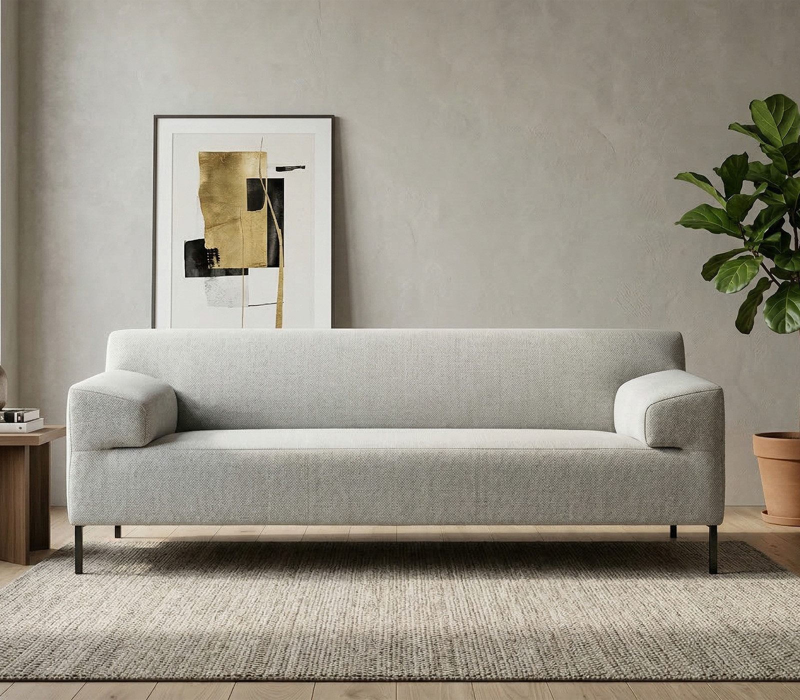 Rolf Benz Sofa Rolf Benz Sofa Freistil 180 Stoff 3046 lichtgrau Breite 220 cm