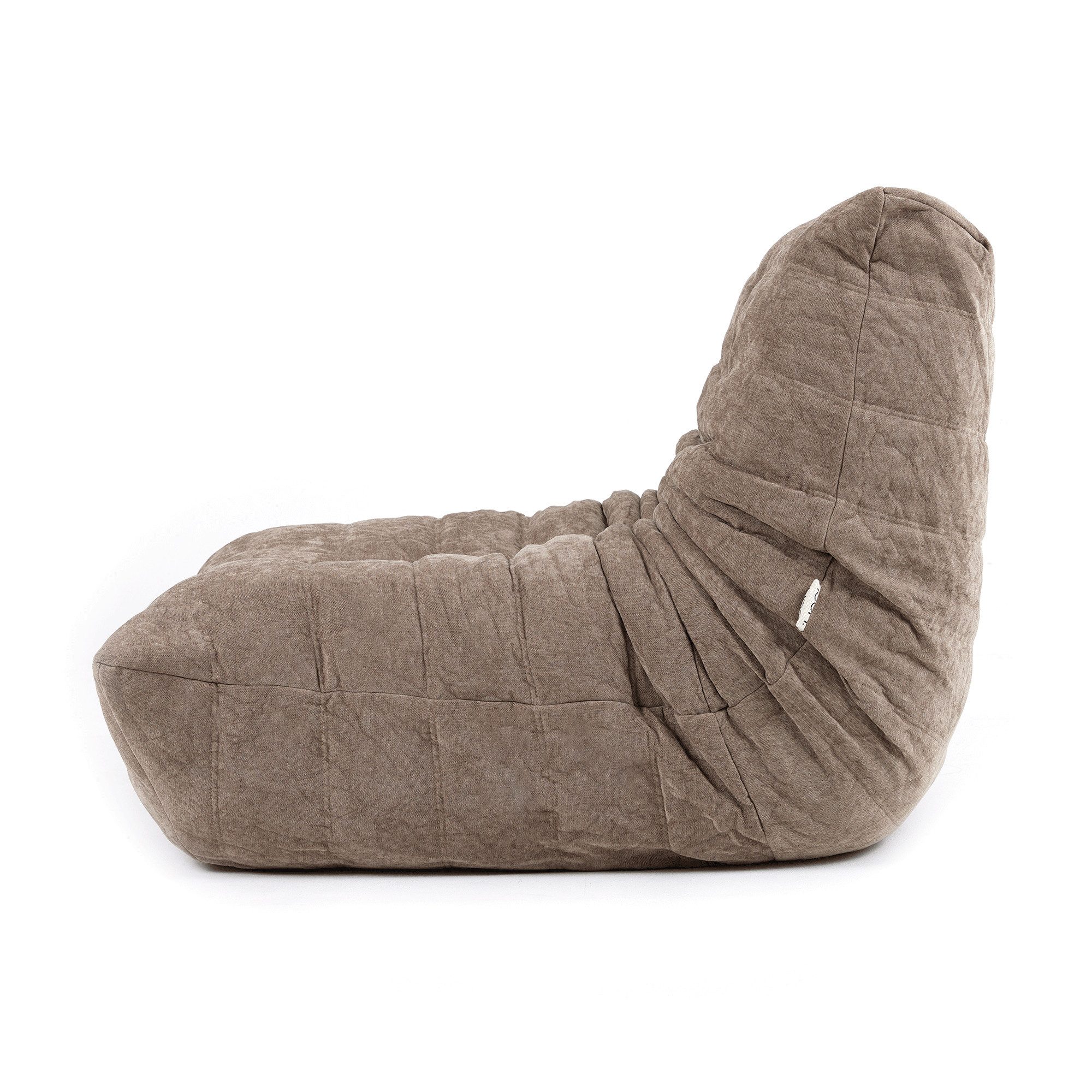 icon Sessel Schwammsofa Raupensitzsack Relaxsessel XXL aus Chenille "Enzo", Schaumstoff Füllung, für Wohnzimmer, für Schlafzimmer – Bild 5 von 5