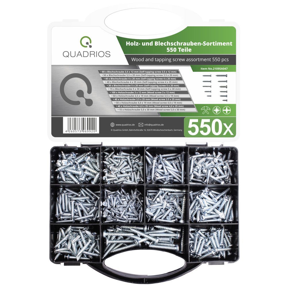 Quadrios Schrauben-Set Quadrios 2109SA047 2109SA047 Blechschrauben-Sortiment 550