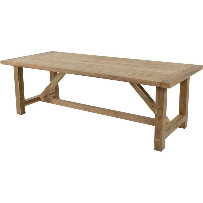 Lesli Living Gartentisch Tafel Gartentisch CASTLE recycelt TEAK-Holz 240cm