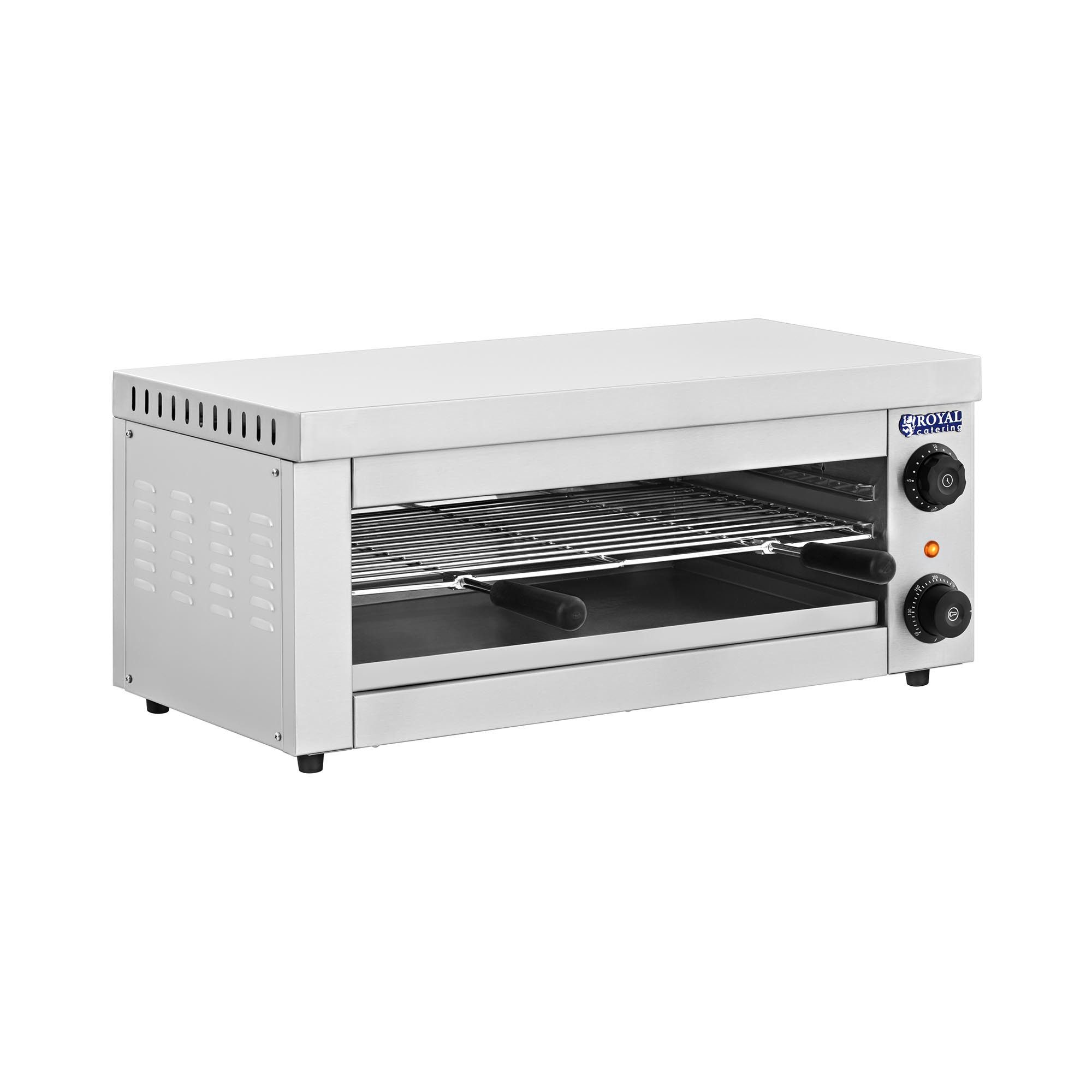 Royal Catering Elektrogrill Salamander 2.000 W Ofen Backgrill Überbackgerät Backofen 50 - 300 °C, 2000 W