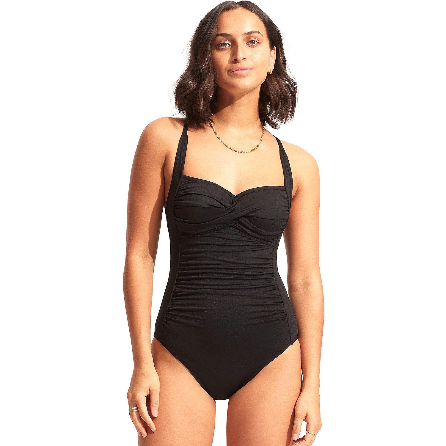 Seafolly Badeanzug Bikinis W COLLECTIVE TWIST HALTER ONE PIECE