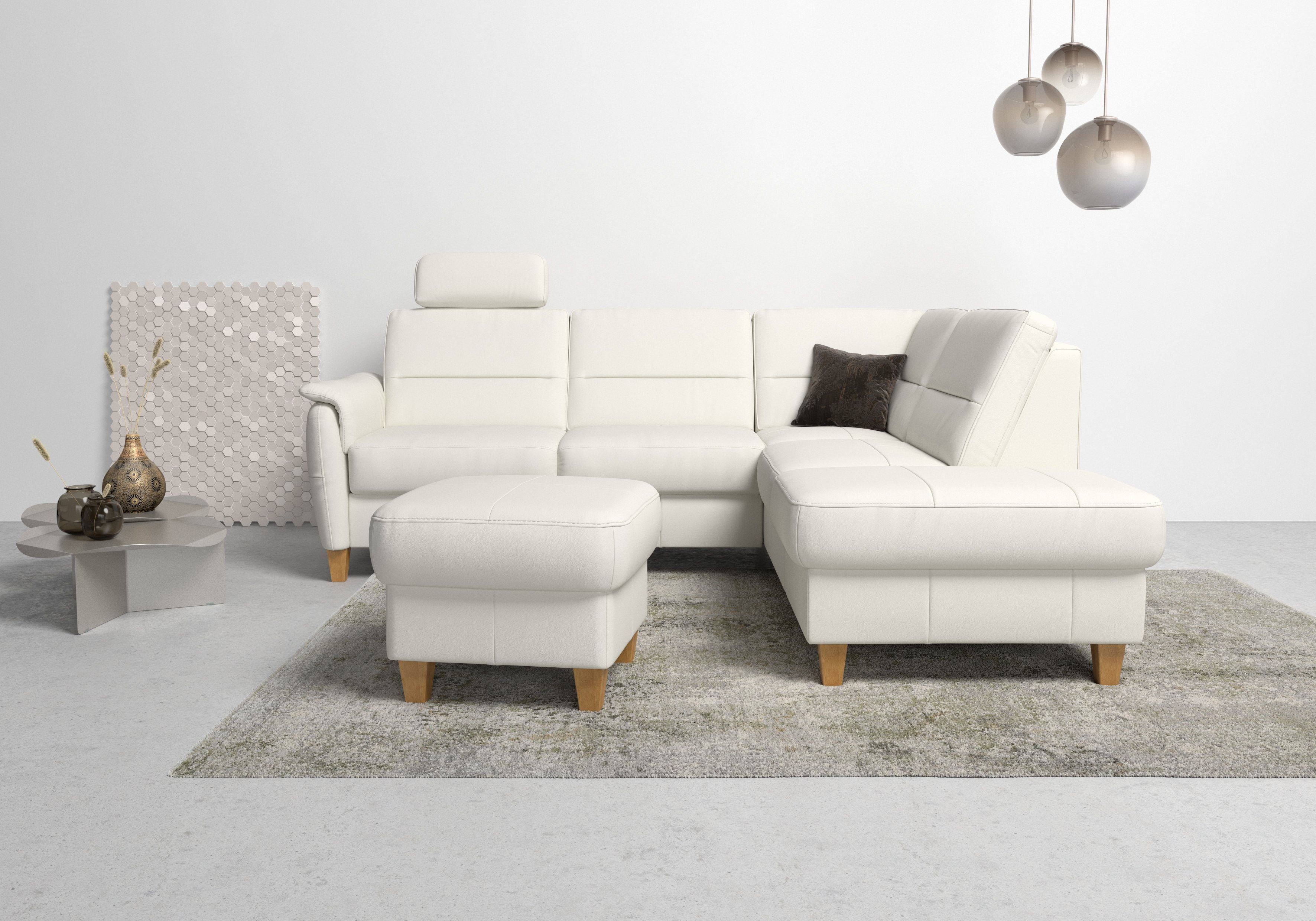 Home affaire Ecksofa Palmera L-Form, Federkern, günstig online kaufen