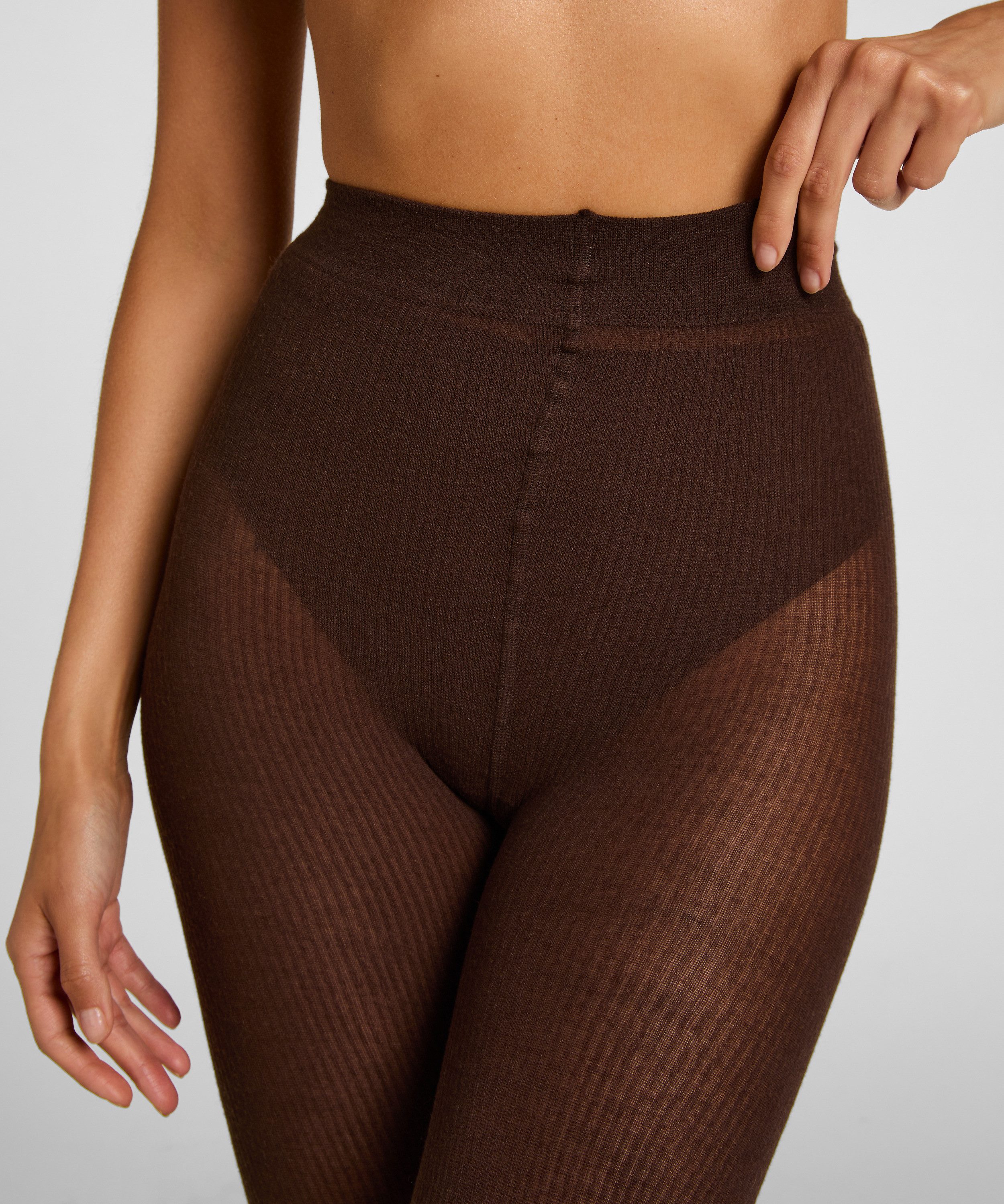 Hunkemöller Strumpfhose Gerippte Strickstrumpfhose Kaschmir-Mix – Bild 2 von 5