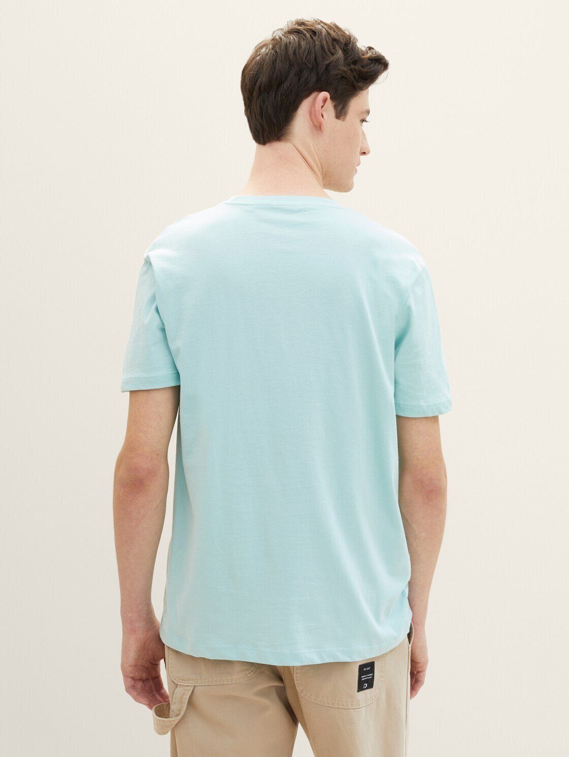 TOM TAILOR Denim T-Shirt mit Print pastel T-Shirt turquoise