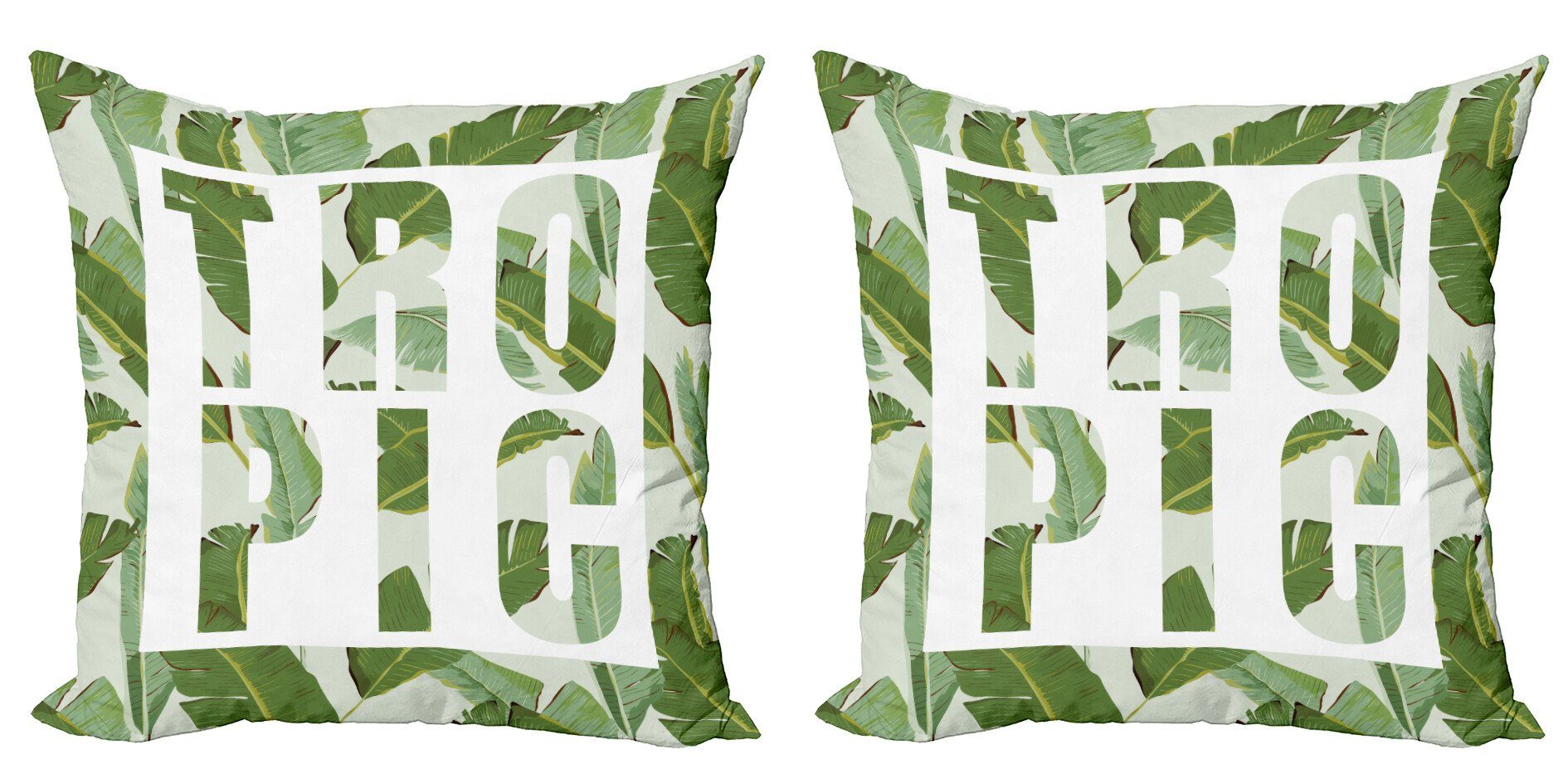 Stück), Grün Doppelseitiger Perennial Dreamy Modern (2 Accent Digitaldruck, Sträucher Kissenbezüge Abakuhaus