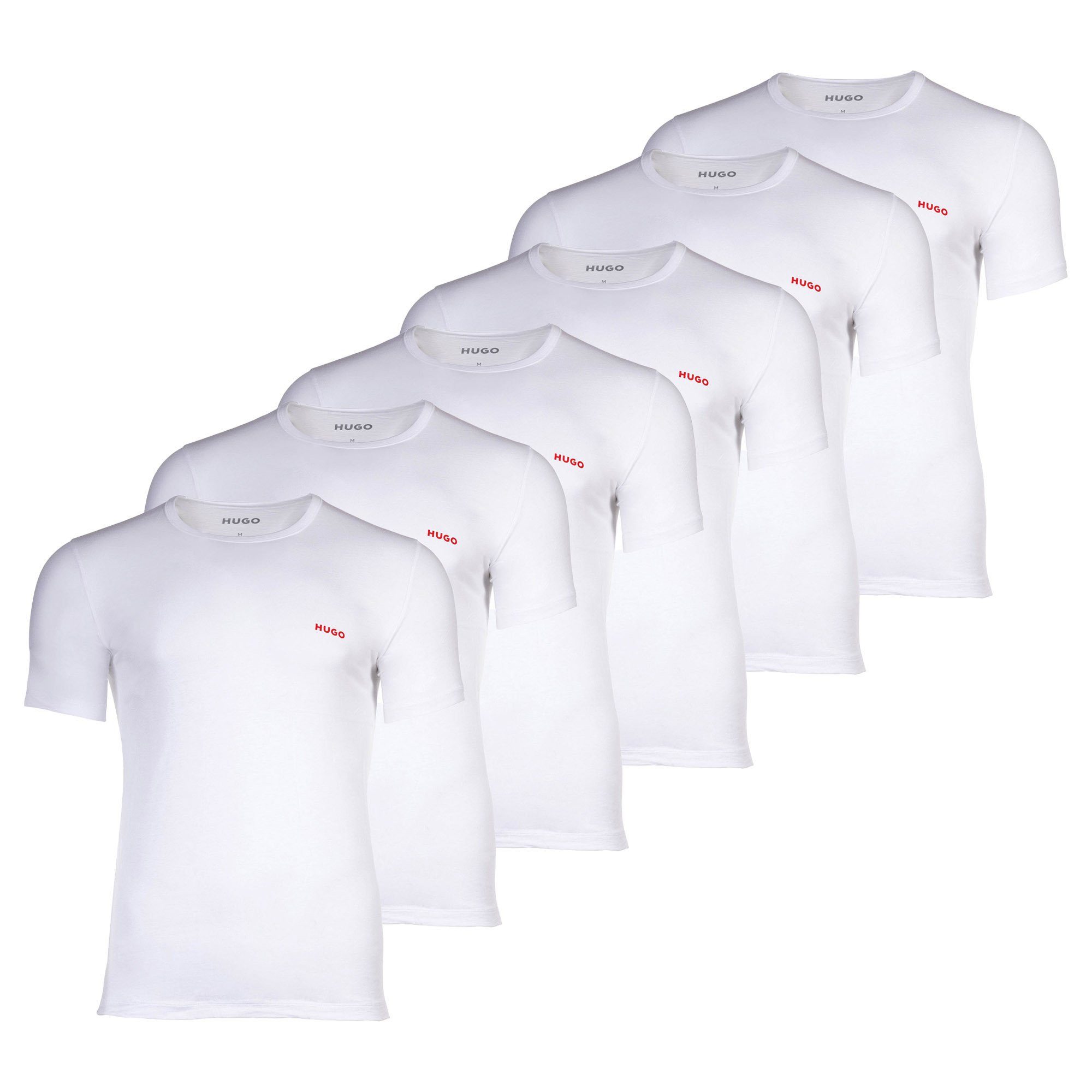 HUGO T-Shirt Herren T-Shirt 6er Pack Baumwolle (Packung, 6er Pack) günstig online kaufen