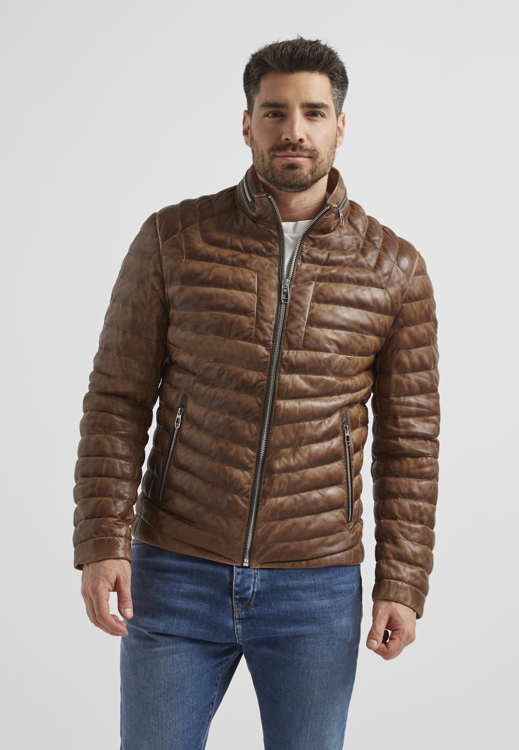 Milestone Steppjacke MSMalik Herren Übergangsjacke Jacke gesteppt normale Passform