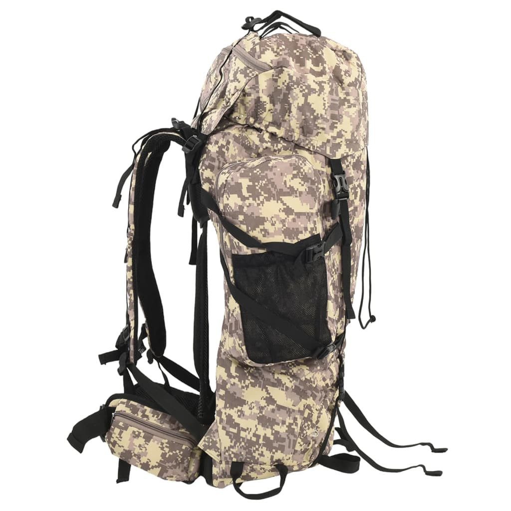 vidaXL Rucksack Wanderrucksack Kamelbraun Tarnfarben 60 L Oxford-Gewebe (1-tlg) – Bild 2 von 5