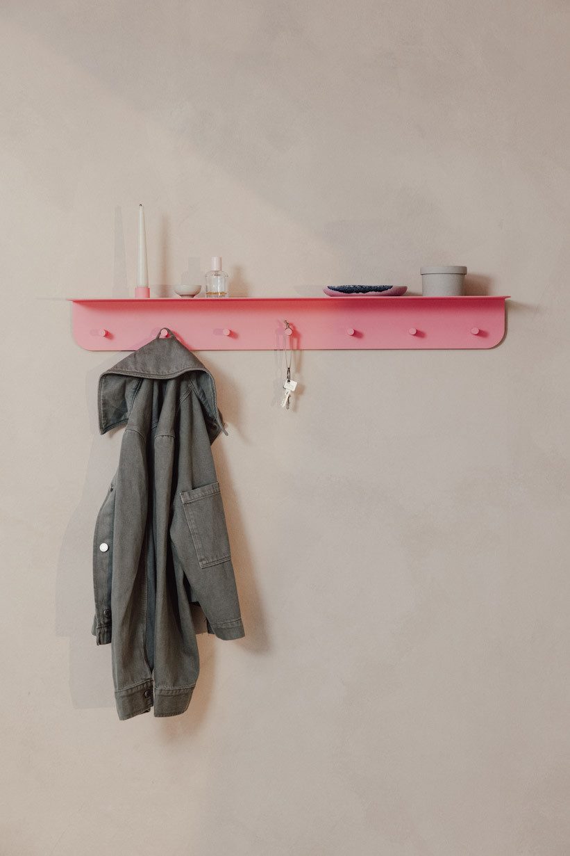 Metallbude Wandgarderobe MALOU, verschiedene Größen, ideal für Flur, Kinderzimmer