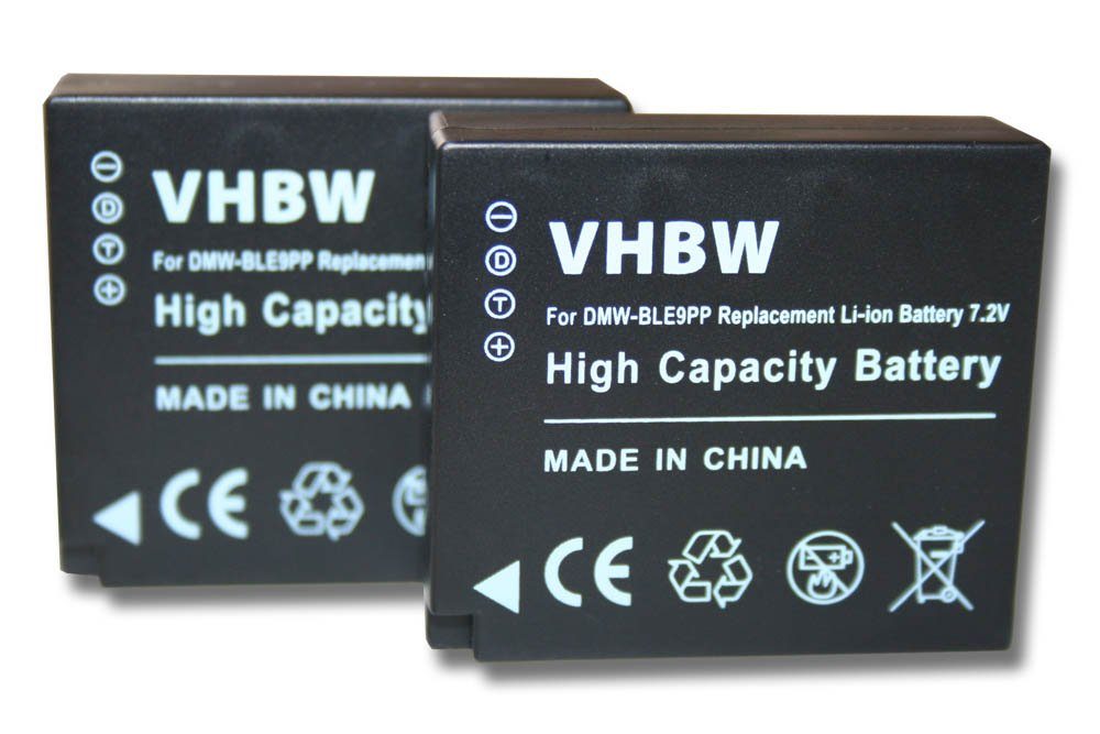 DMW-BLE9 V) 750 Li-Ion für Panasonic vhbw mAh für (7,2 DMW-BLE9E, Kamera-Akku Ersatz