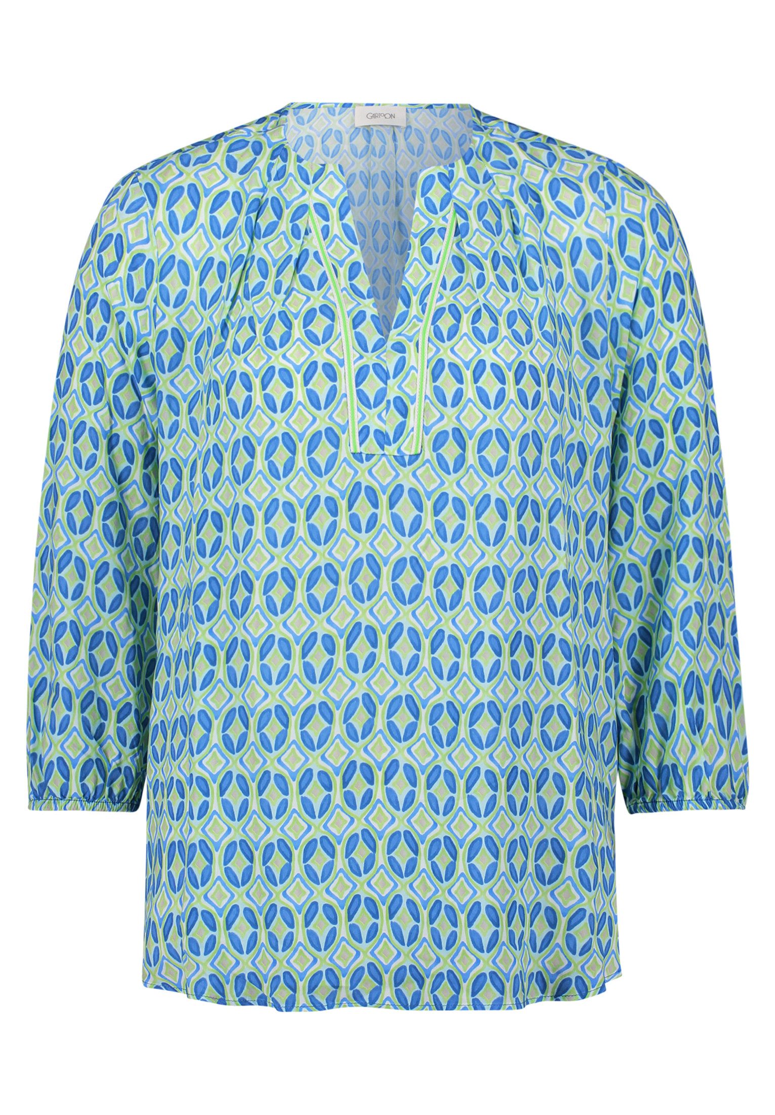 Cartoon Schlupfbluse Damen Casual-Bluse mit Muster günstig online kaufen