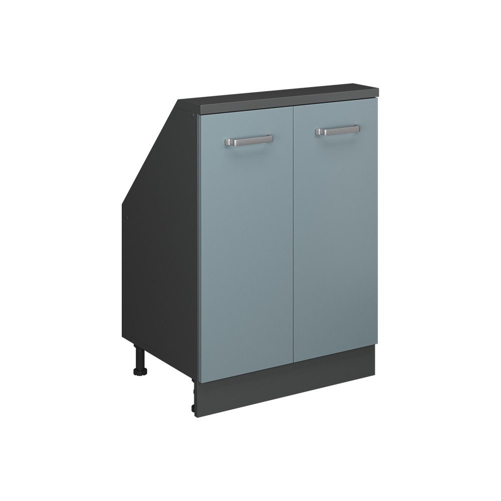 Vicco Unterschrank R-Line, Blau-Grau/Anthrazit, 60 cm günstig online kaufen