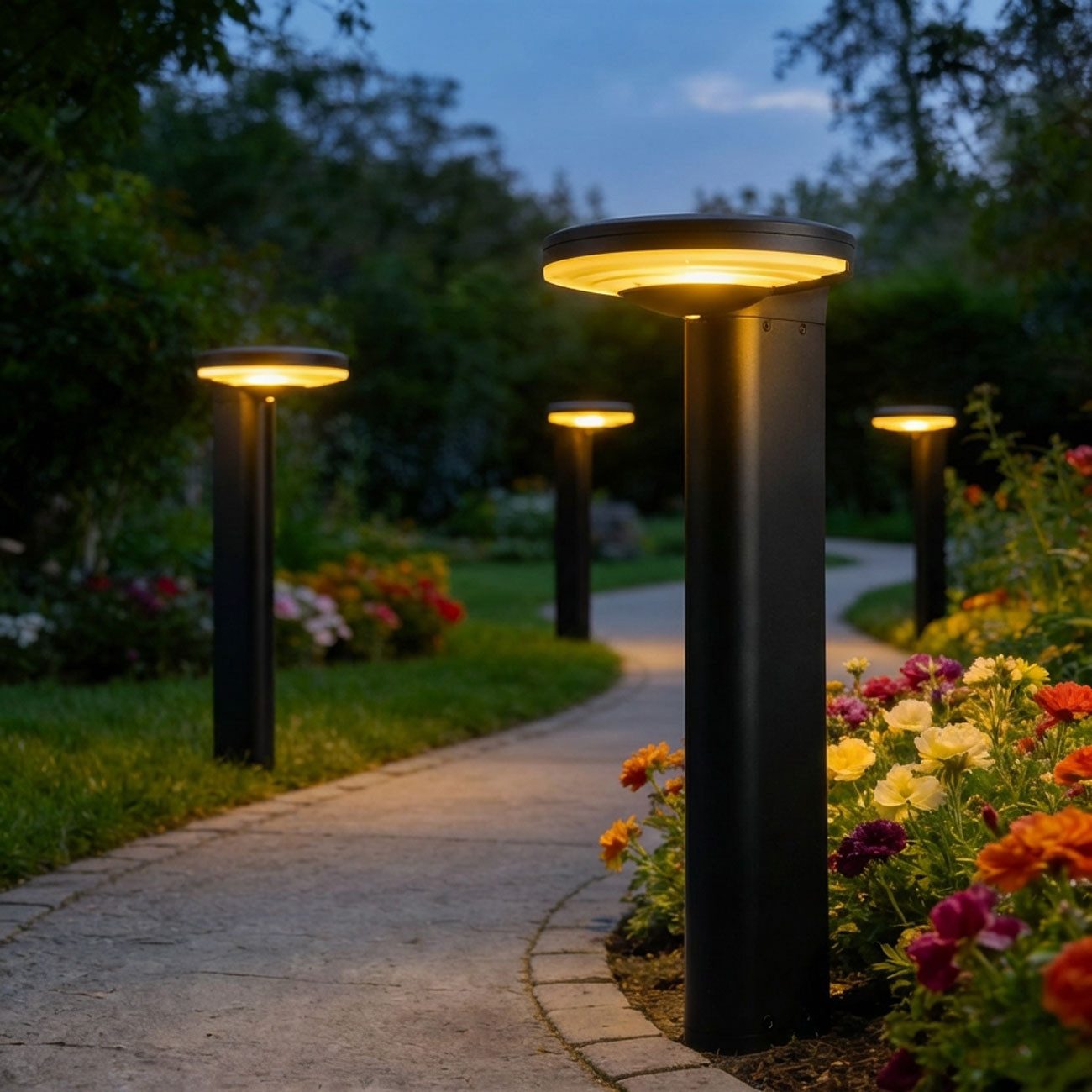 shop'n smile ideoon LED Solarleuchte LED Solarleuchte aus Aluminium in Schwarz 300lm helle SMD-LEDs, LED, Warmweiss, Einfache Montage - unabhängig vom Stromanschluss und Verkabelung