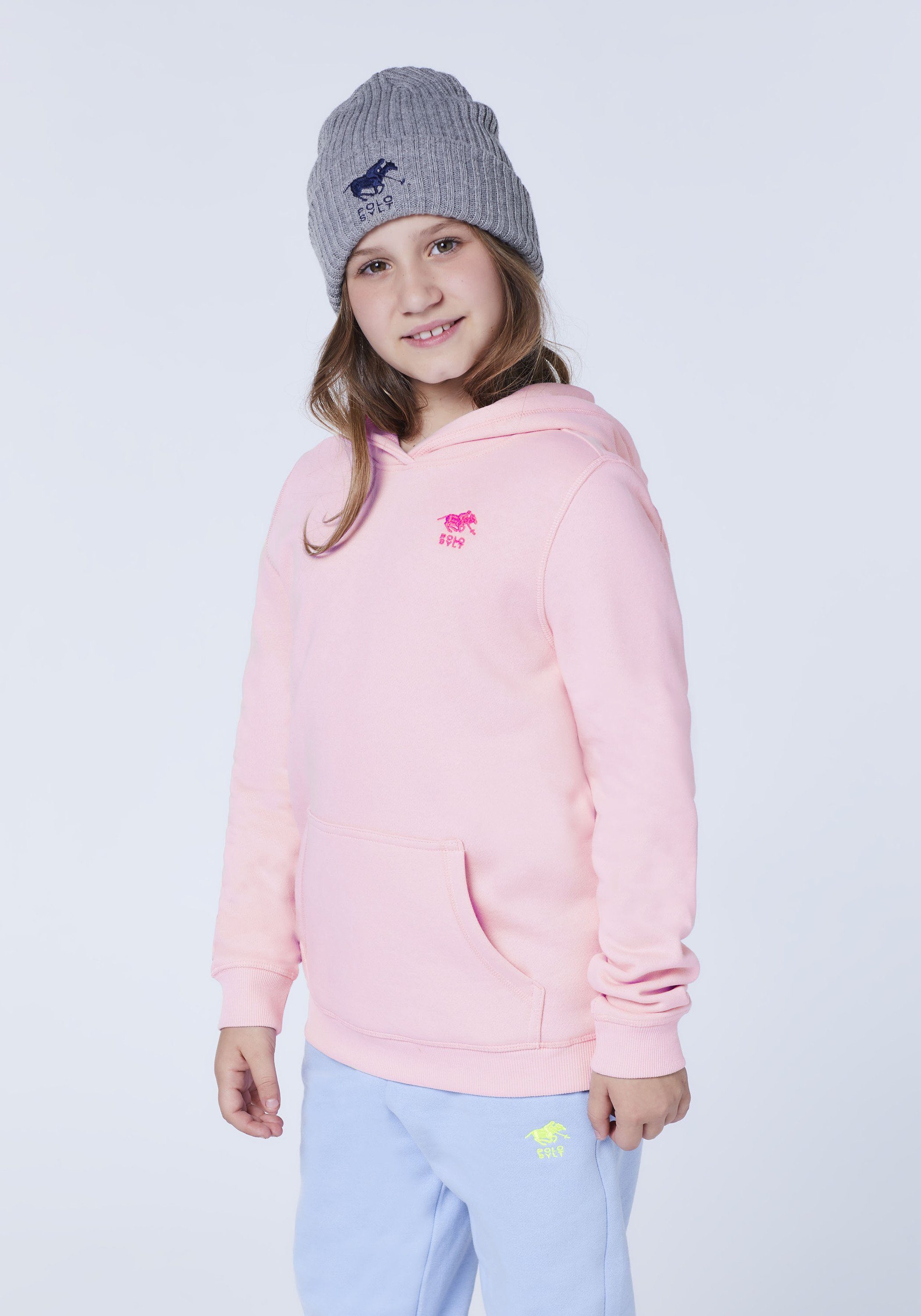 Sweatshirt mit Lady Polo Label-Stitching 13-2806 Sylt Pink