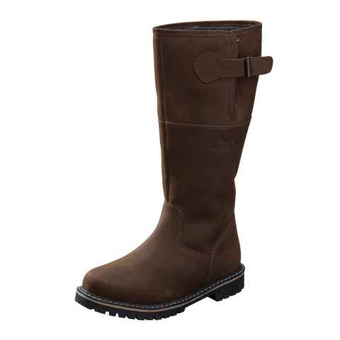 Pezzo D'oro Winterstiefel für Jagd und Freizeit, Reiterstiefel, Leder, braun, Outdoorwinterstiefel besonders warm durch warmes Teddyfutter