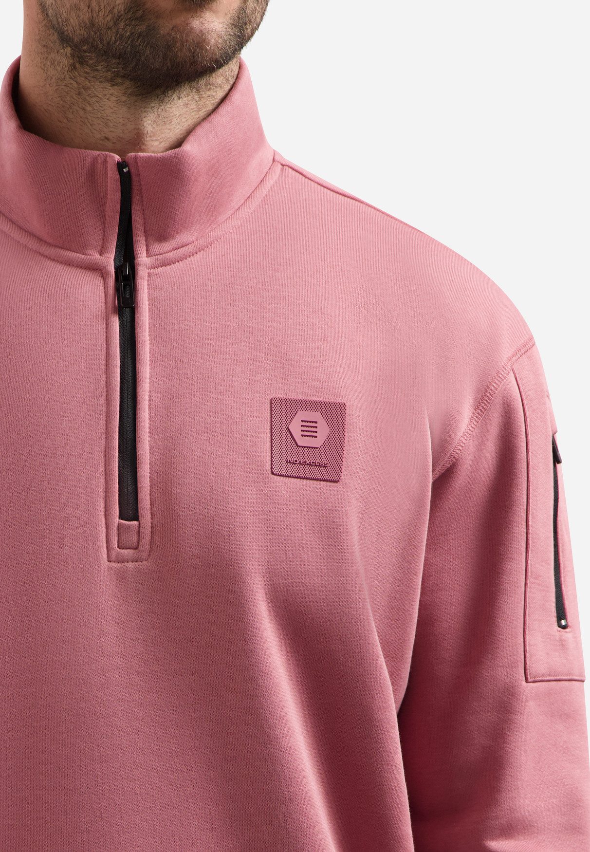 NO EXCESS Sweatshirt Sweater mit Stehkragen - Regular Fit