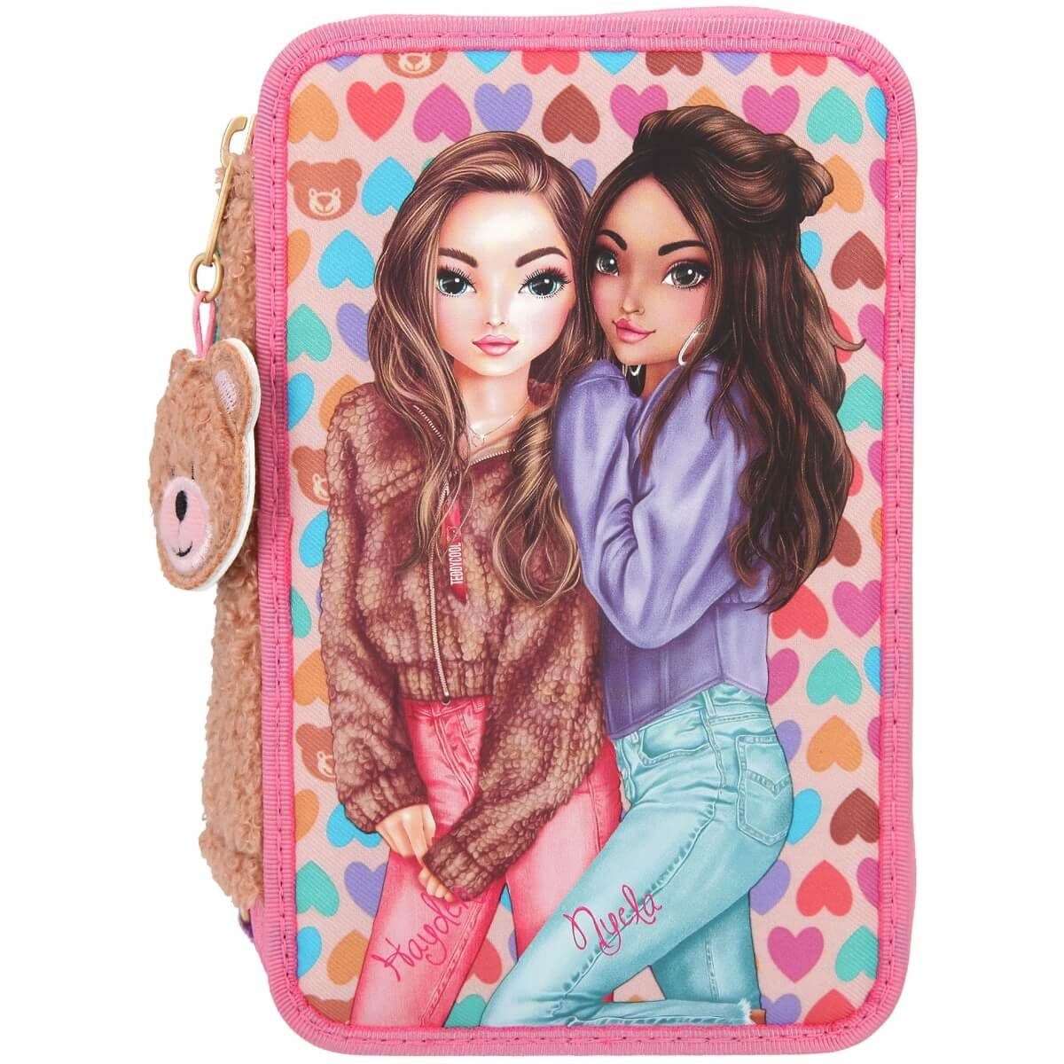 Depesche Federmäppchen TOPModel 3-Fach Federtasche TEDDY COOL
