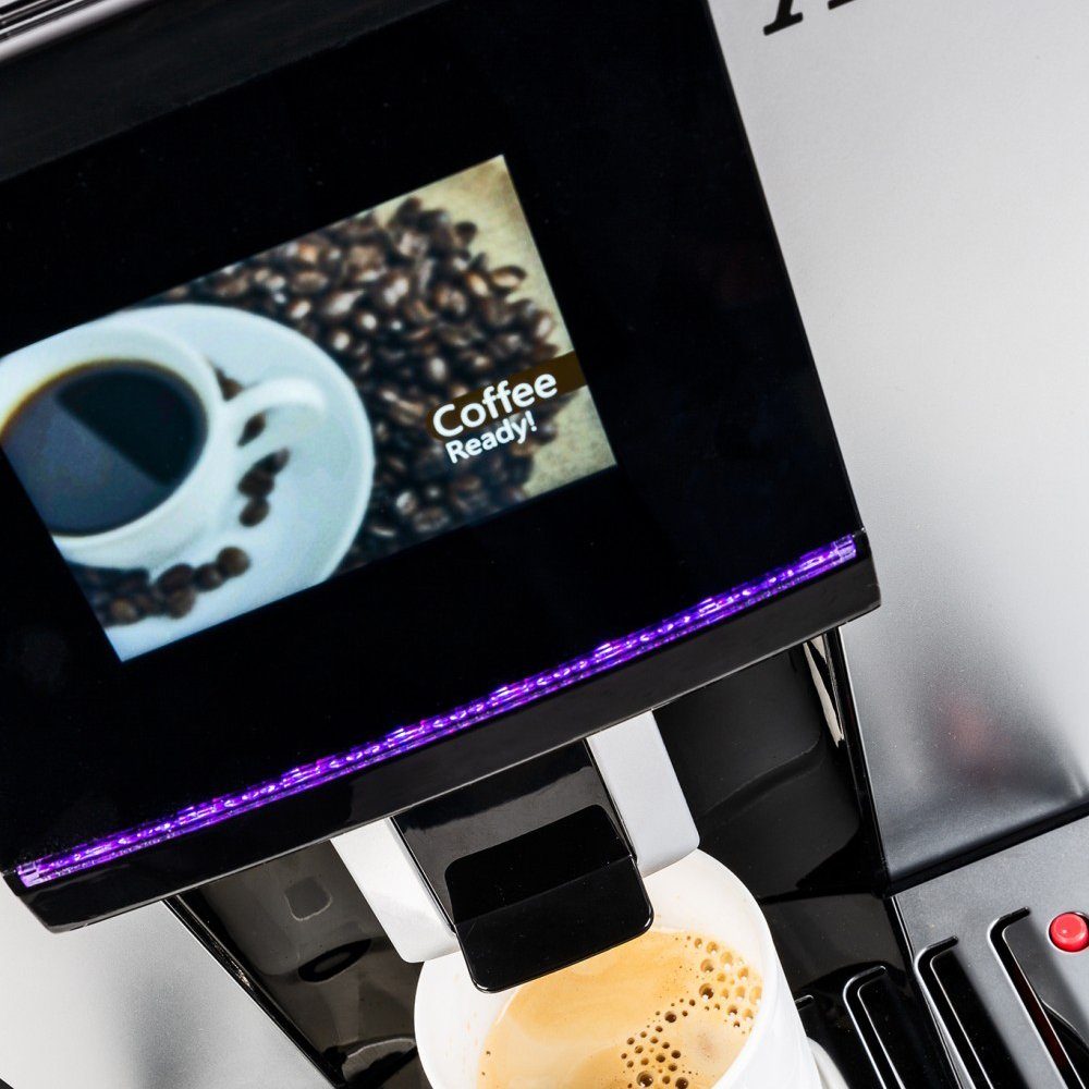 Acopino Kaffeevollautomat Vittoria Fingerdruck Heißgetränke per isoliertem One-Touch-Funktion stehen auf 6 bereit Edition Milchbehälter, inkl. Limited