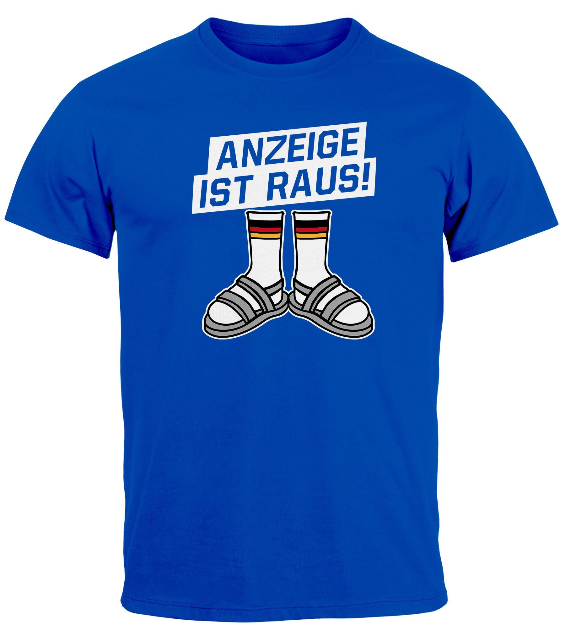 Print-Shirt Herren T-Shirt Alman Anzeige ist raus Meme Witz Deutschland Parodie