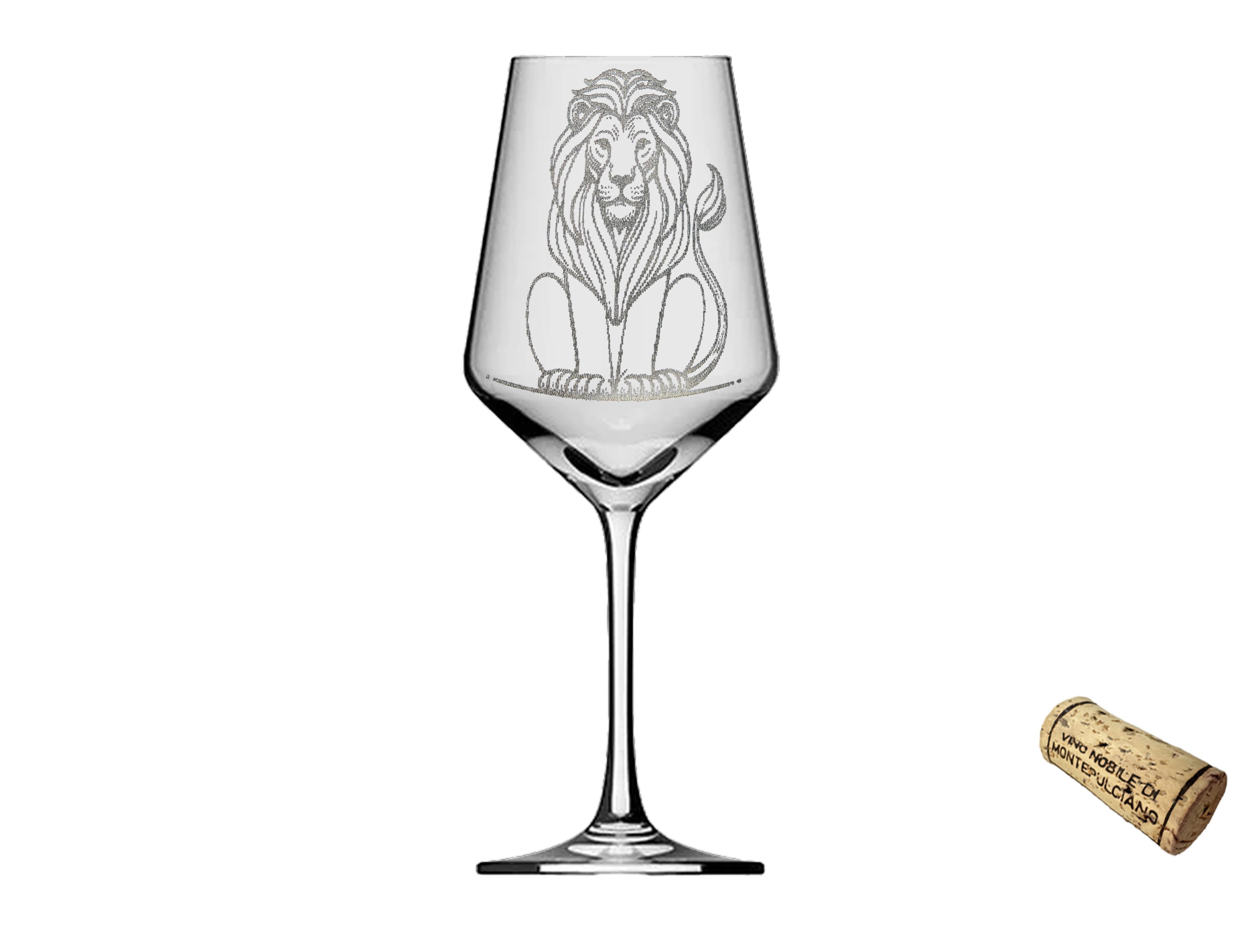 eXODA Weinglas Sternzeichen Löwe 350ml spülmaschinenfest ideal für Feiern und Abende, 1-tlg., Glas, Atemberaubende Darstellung