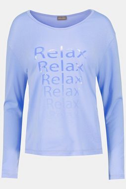 Gina Laura Rundhalsshirt Shirt Yoga Motiv Relax Rundhals Langarm