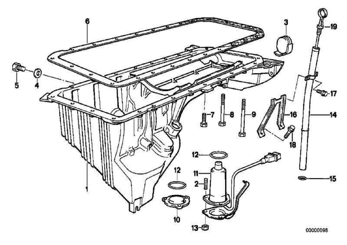 BMW Dichtungsband BMW Ölwannendichtung 3er E36 E46 5er E39 E60 M50 M52 M54, (1-St)