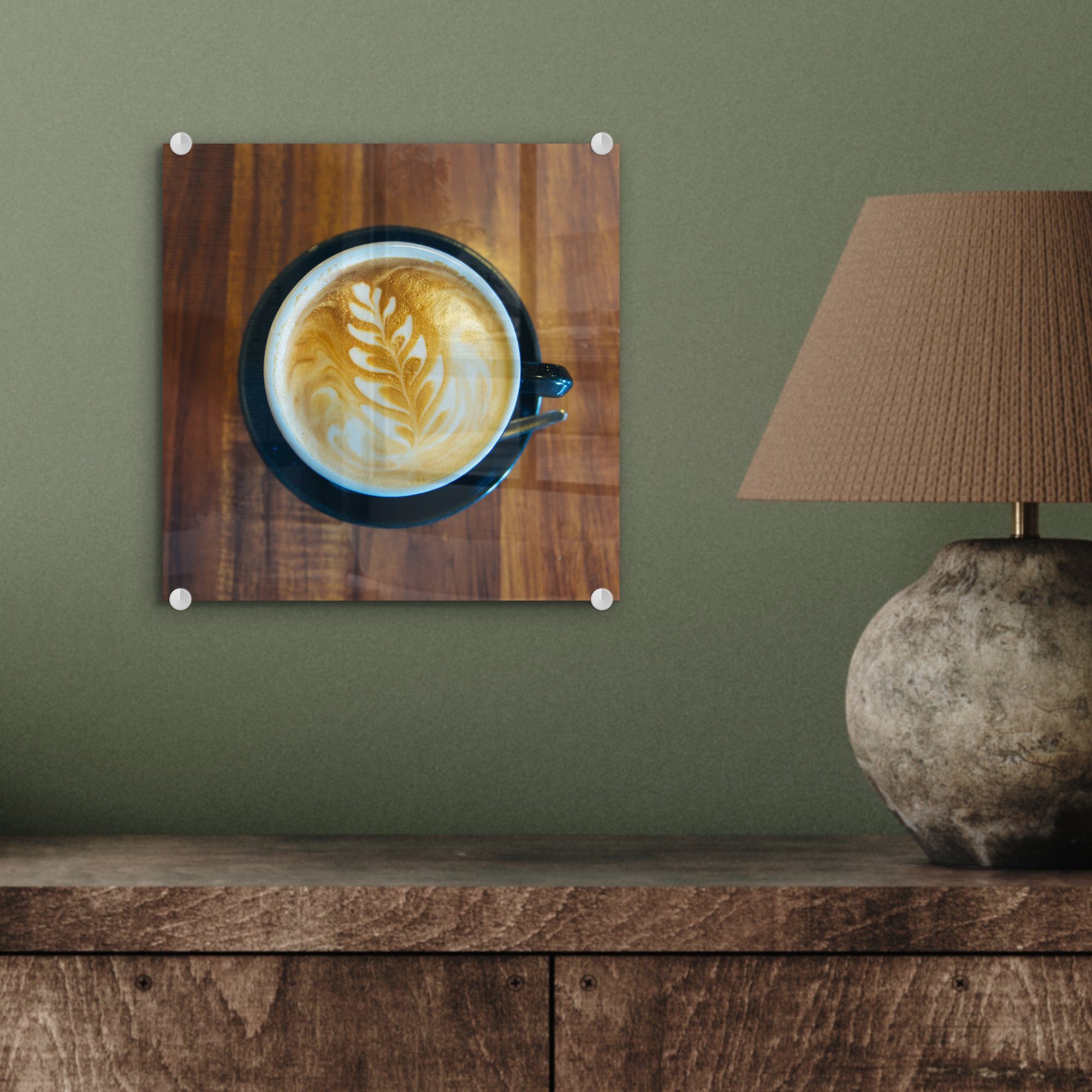 Kaffee Tee Glasbilder - MuchoWow auf Glas St), Hoher Bilder Foto - Wandbild Glas Wanddekoration auf (1 Acrylglasbild - Tee-22-1-1,