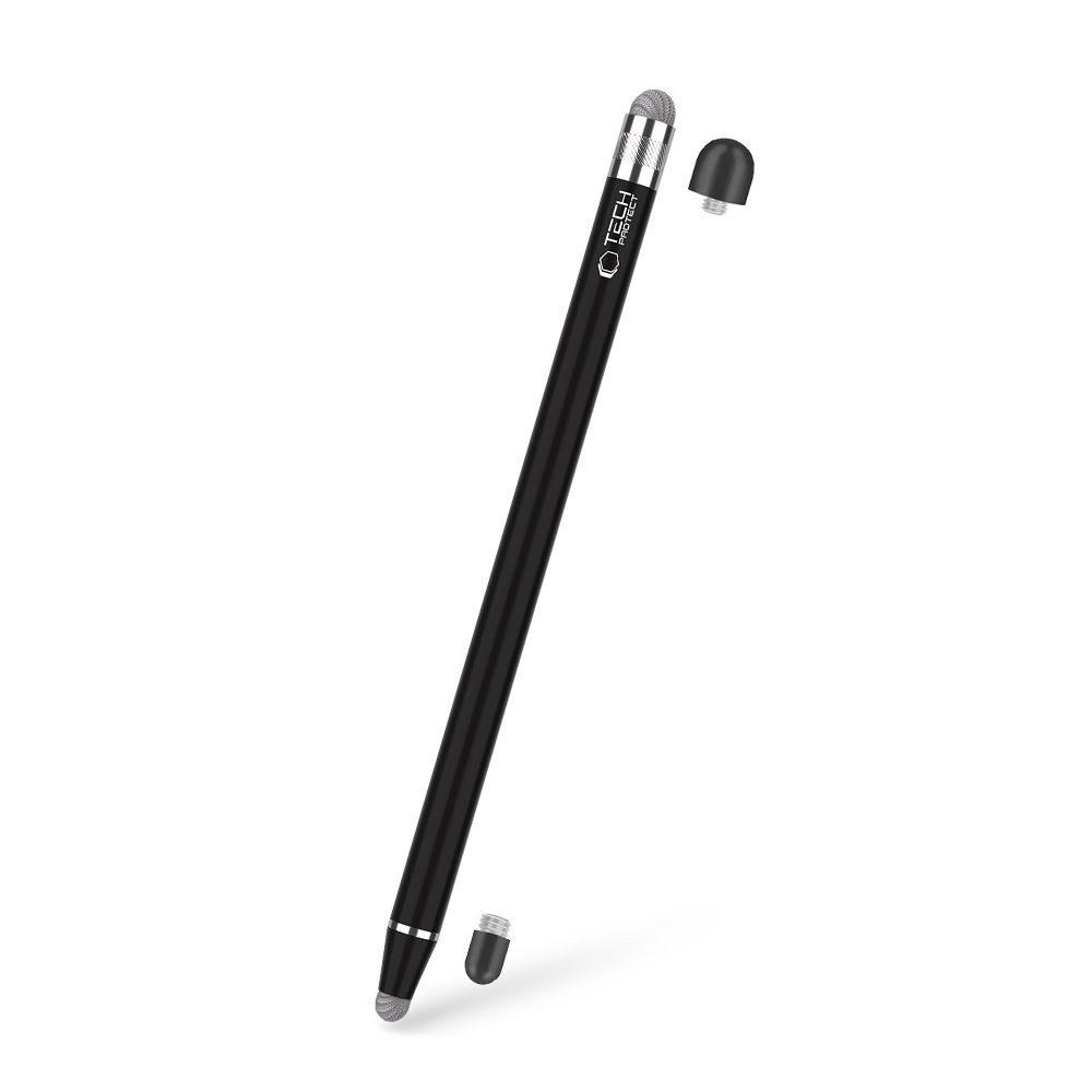 TECH PROTECT Eingabestift Displaystift Tabletstift Zeichenstift (Spar-Set, 1-St., 14 x 0,7 cm leicht) 2 Spitzen, 4 Ersatzspitzen, leicht, ohne Batterie
